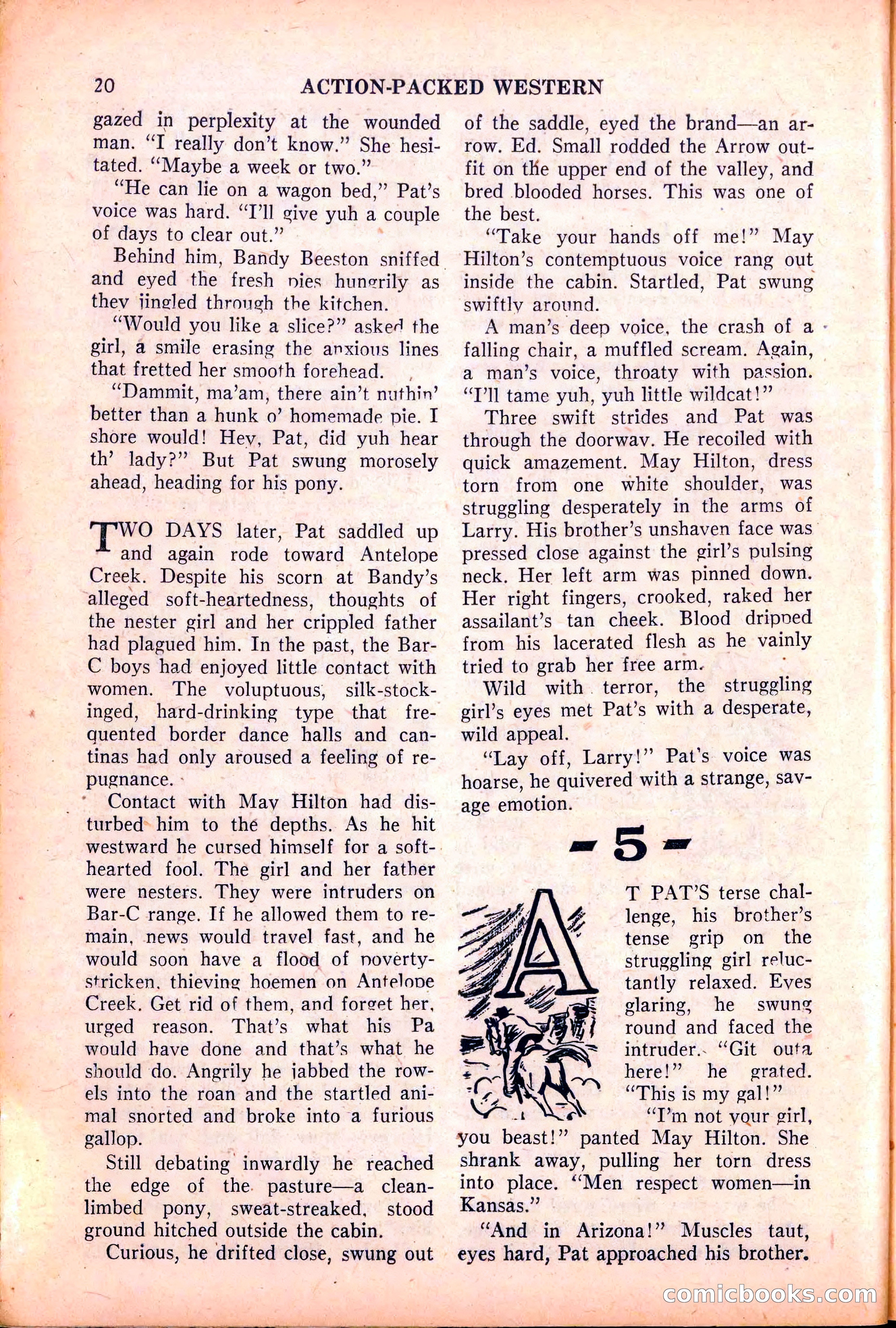Action-Packed Western, May 1958 — page 20 of 100