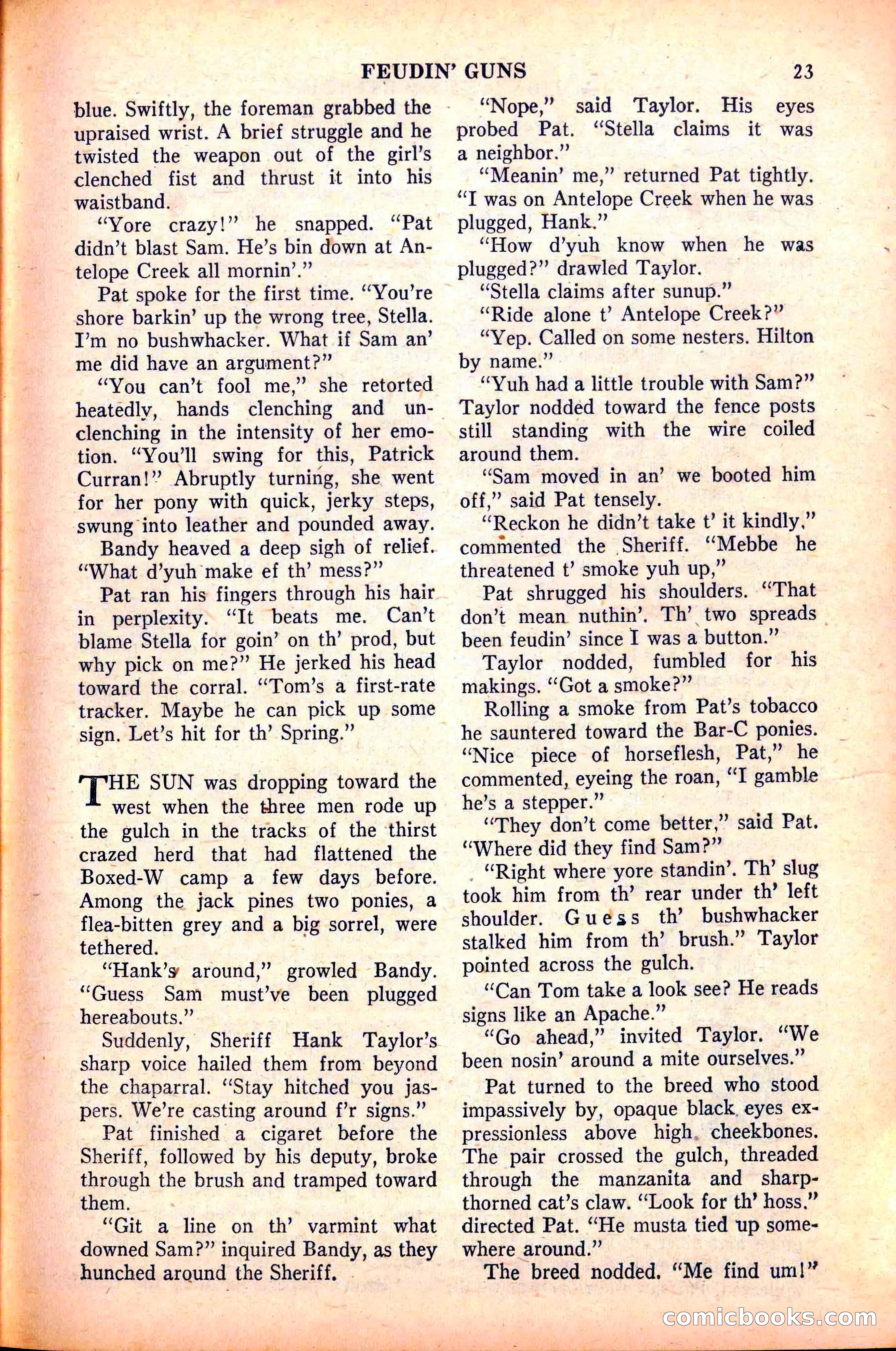 Action-Packed Western, May 1958 — page 23 of 100