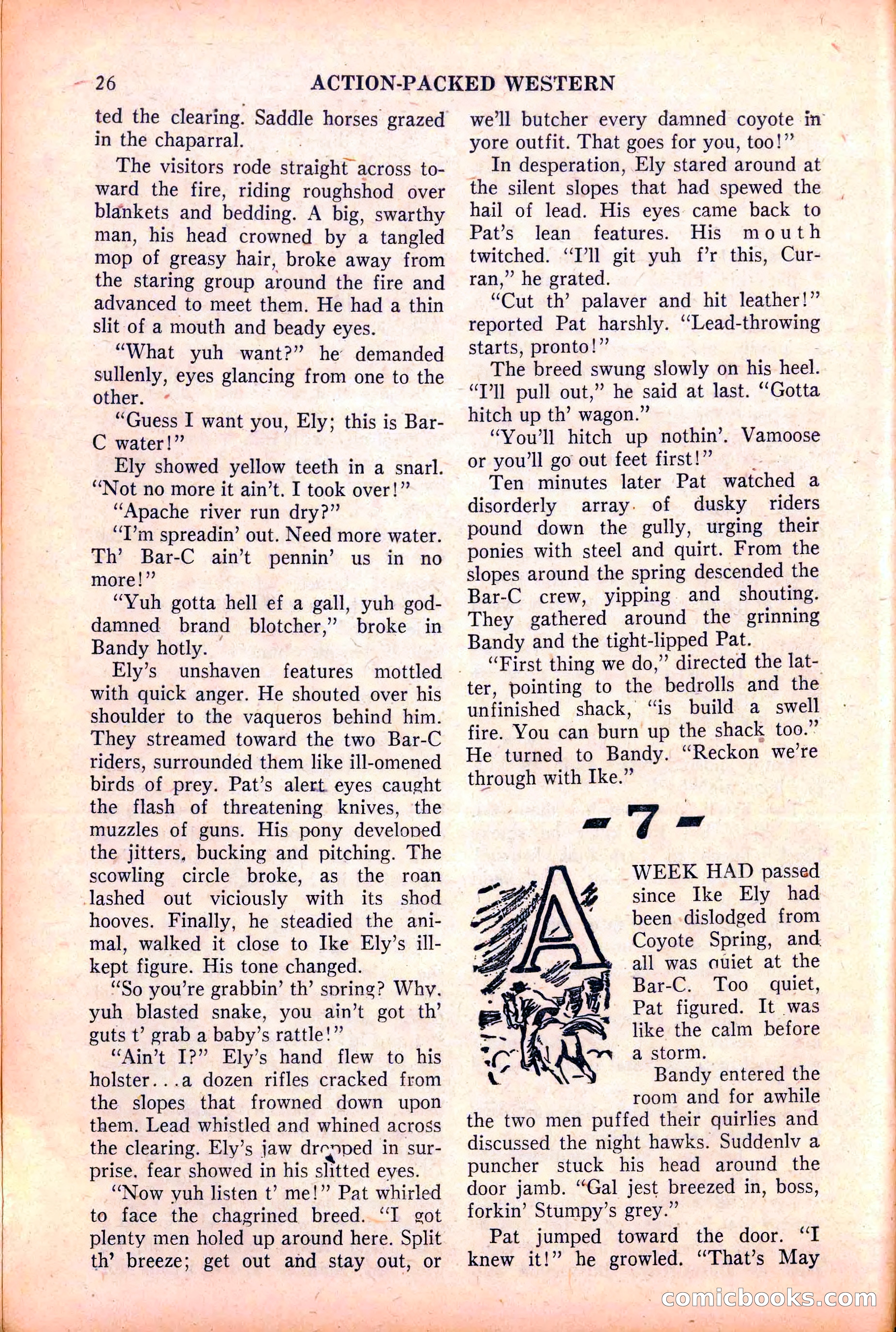 Action-Packed Western, May 1958 — page 26 of 100