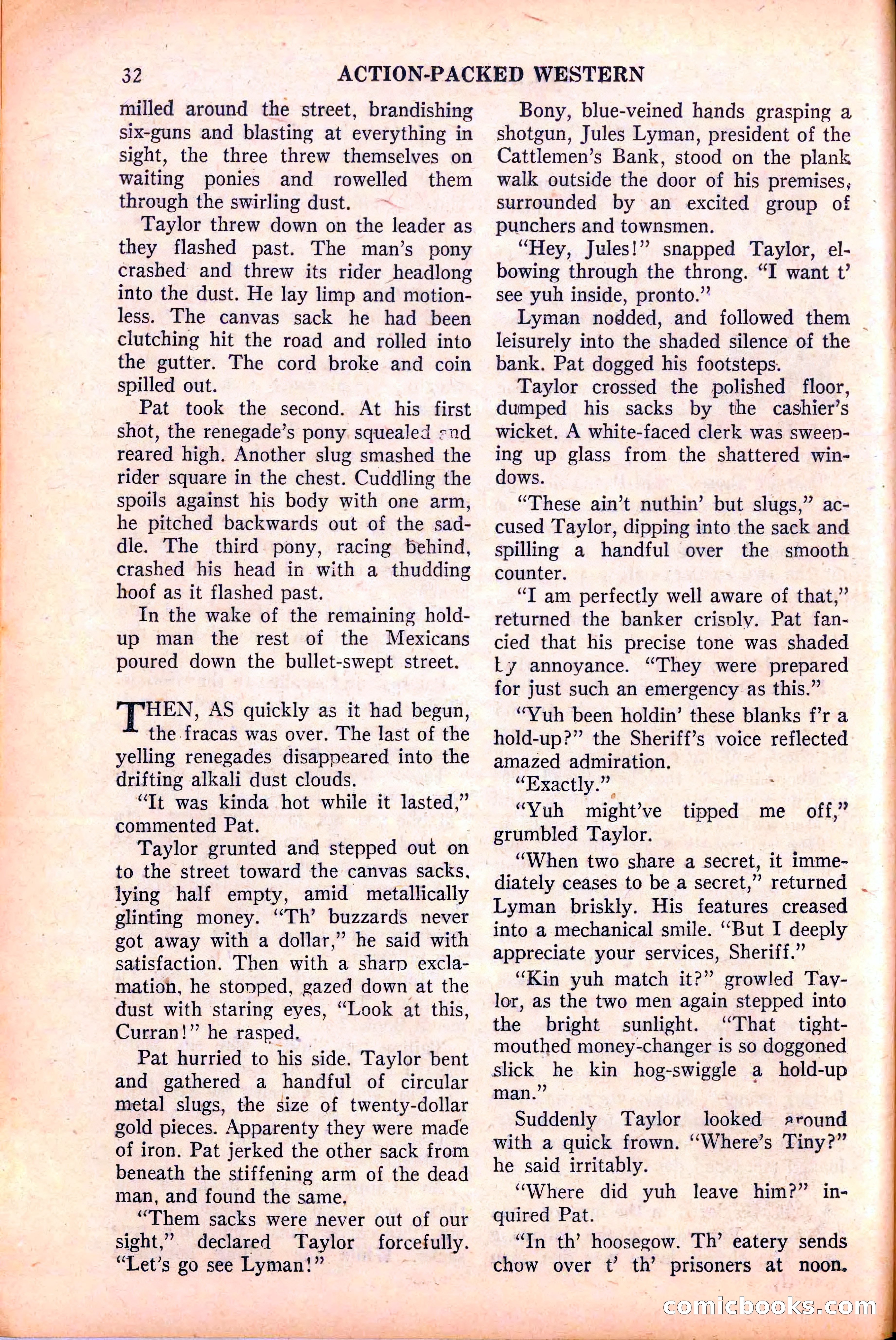 Action-Packed Western, May 1958 — page 32 of 100