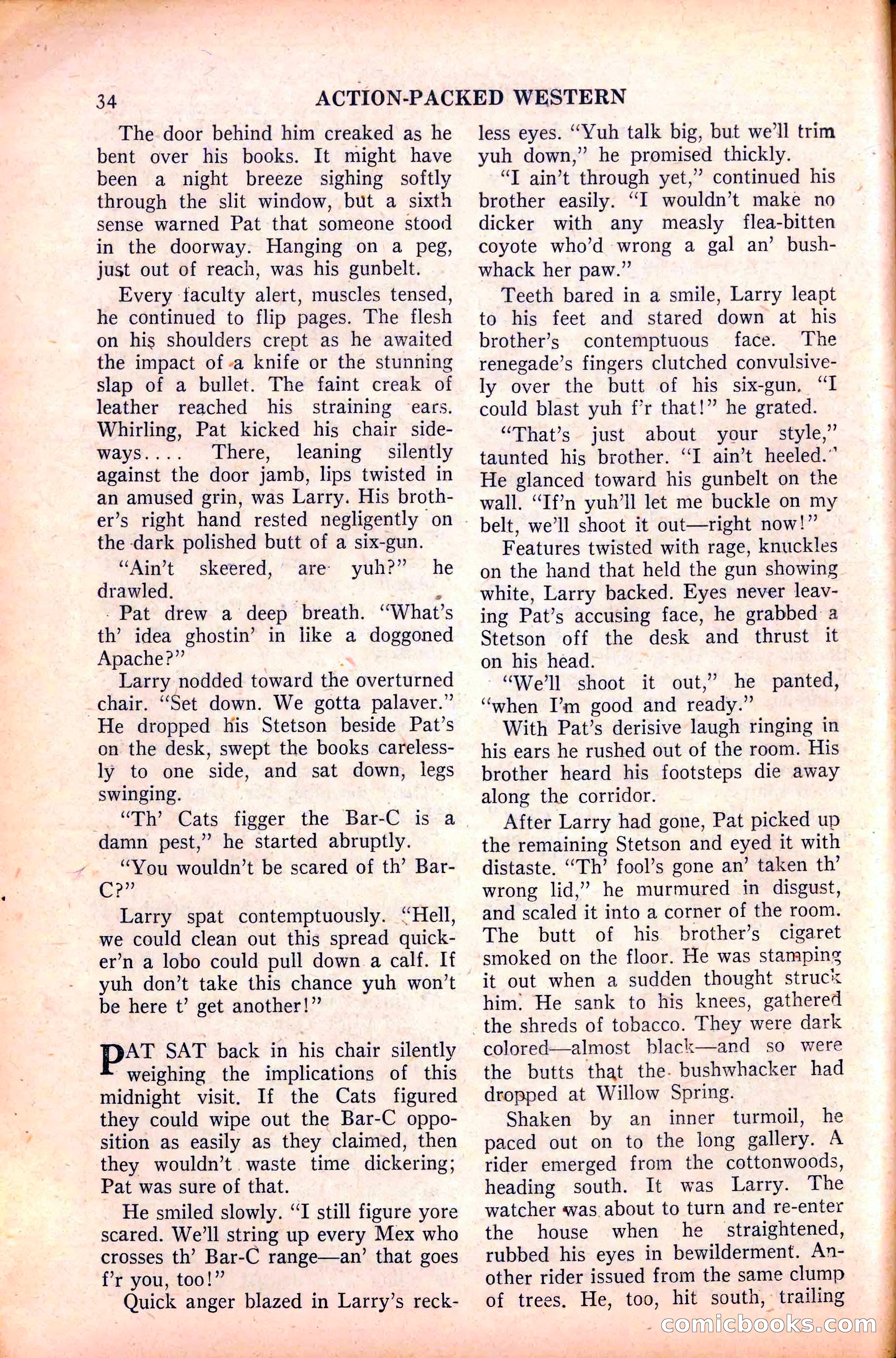 Action-Packed Western, May 1958 — page 34 of 100