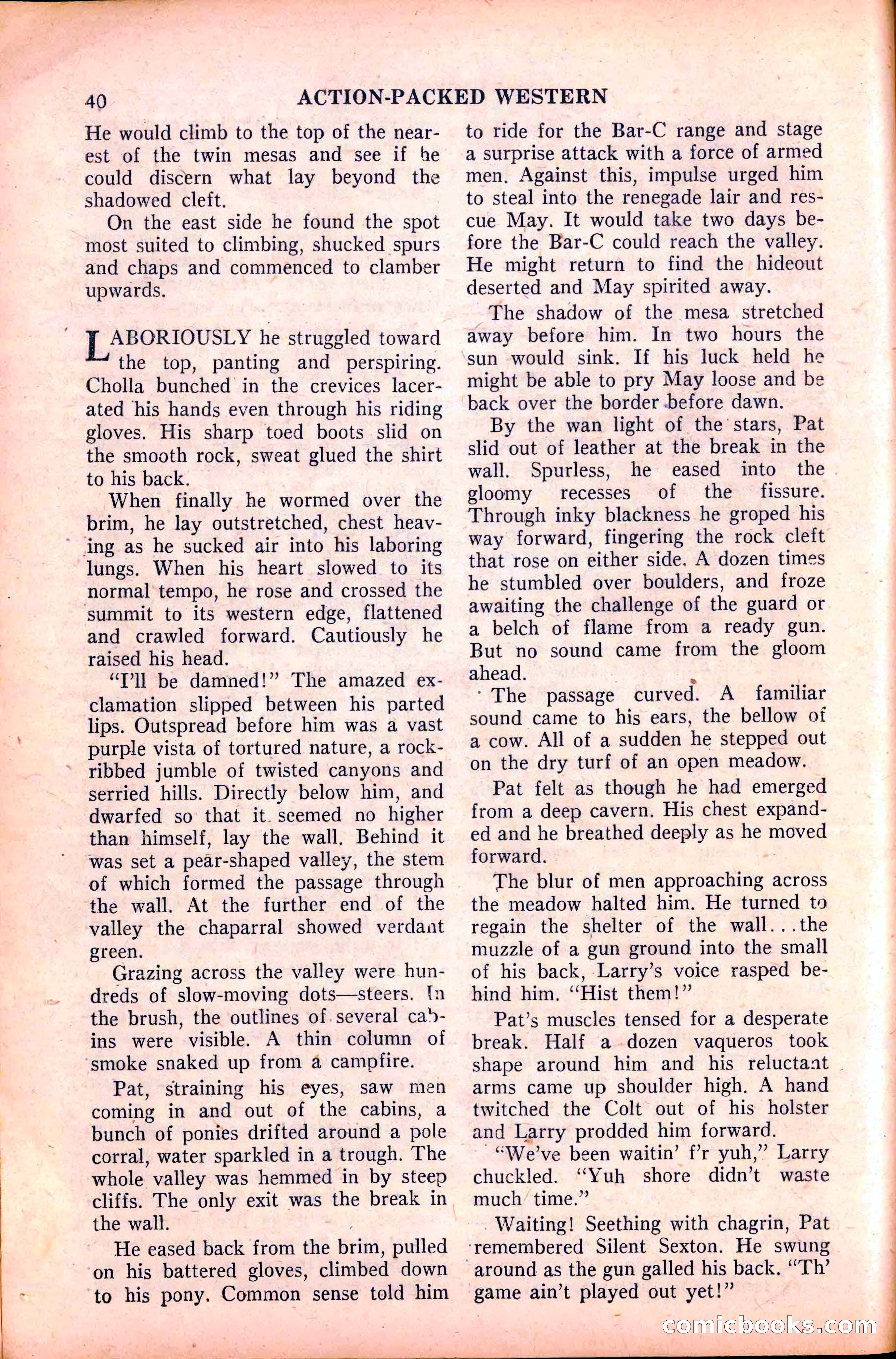 Action-Packed Western, May 1958 — page 40 of 100