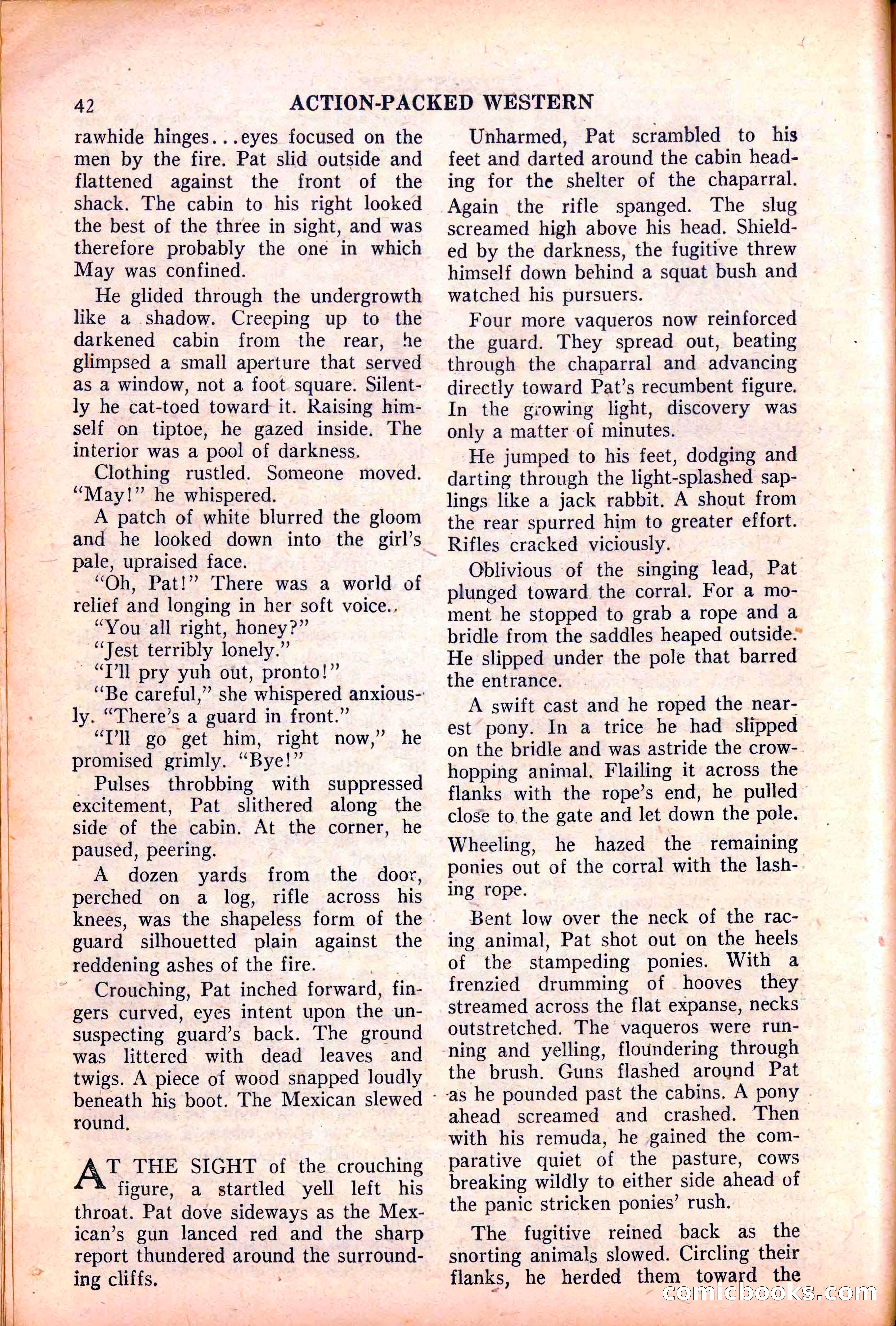 Action-Packed Western, May 1958 — page 42 of 100