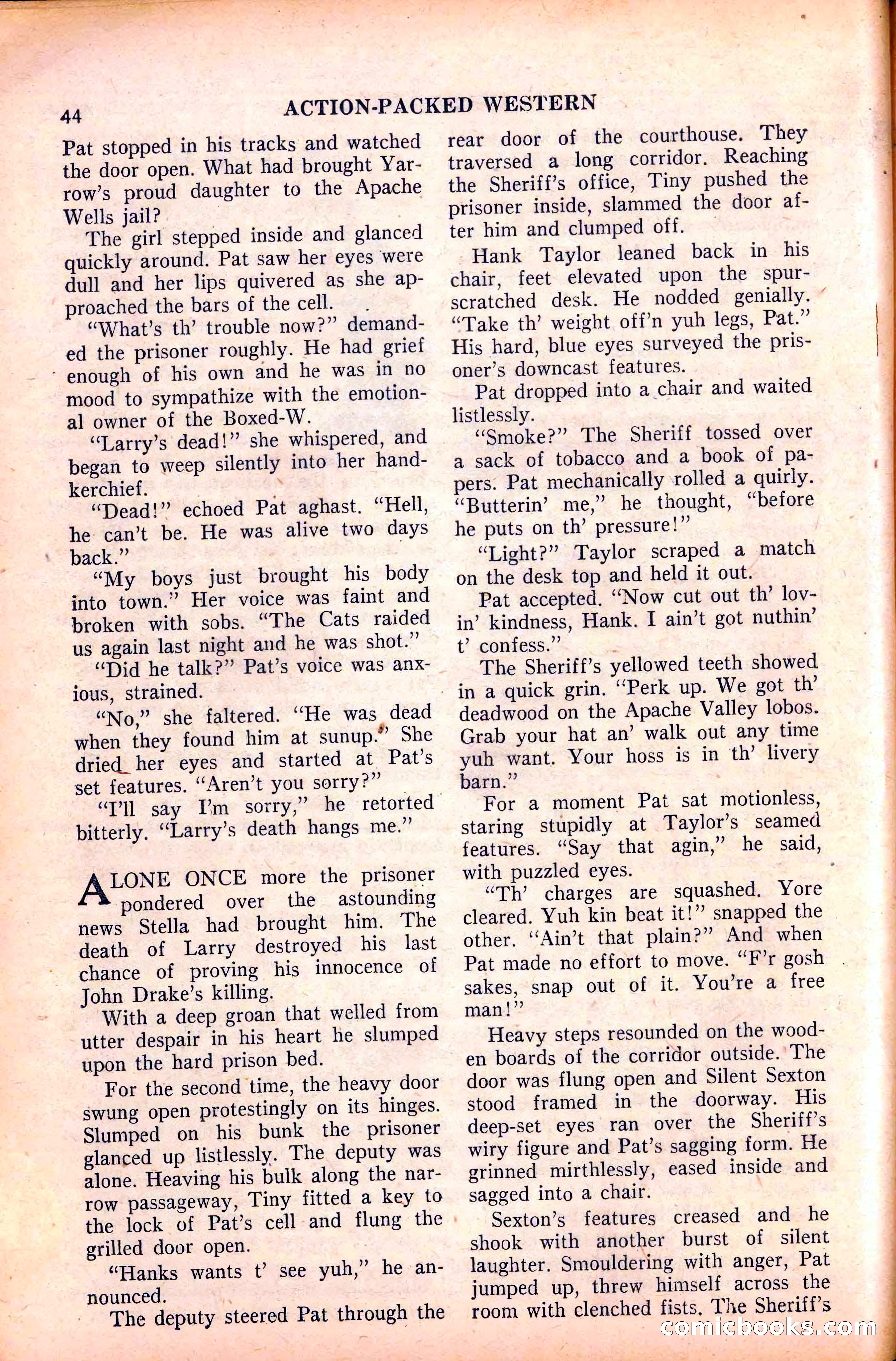 Action-Packed Western, May 1958 — page 44 of 100