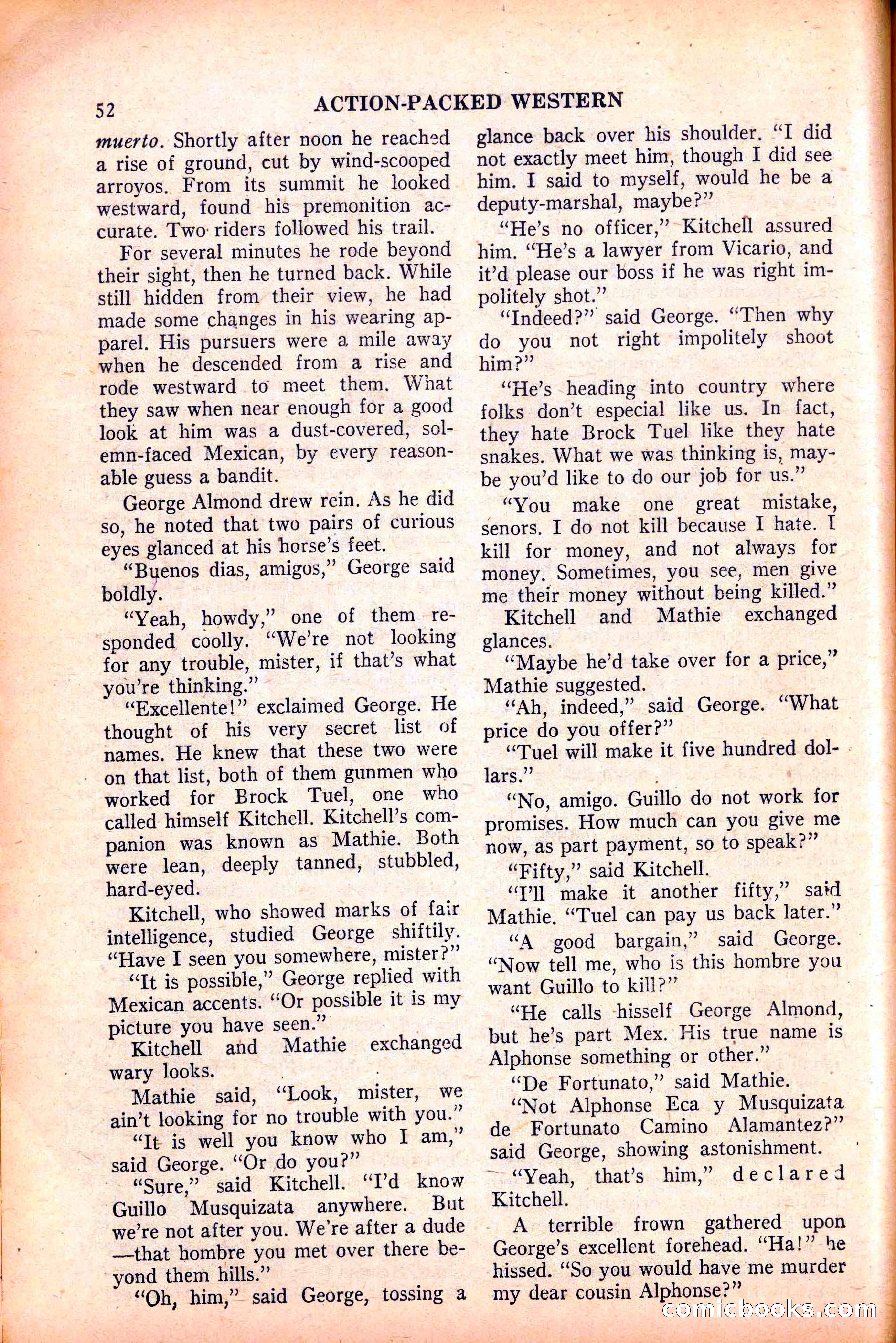 Action-Packed Western, May 1958 — page 52 of 100