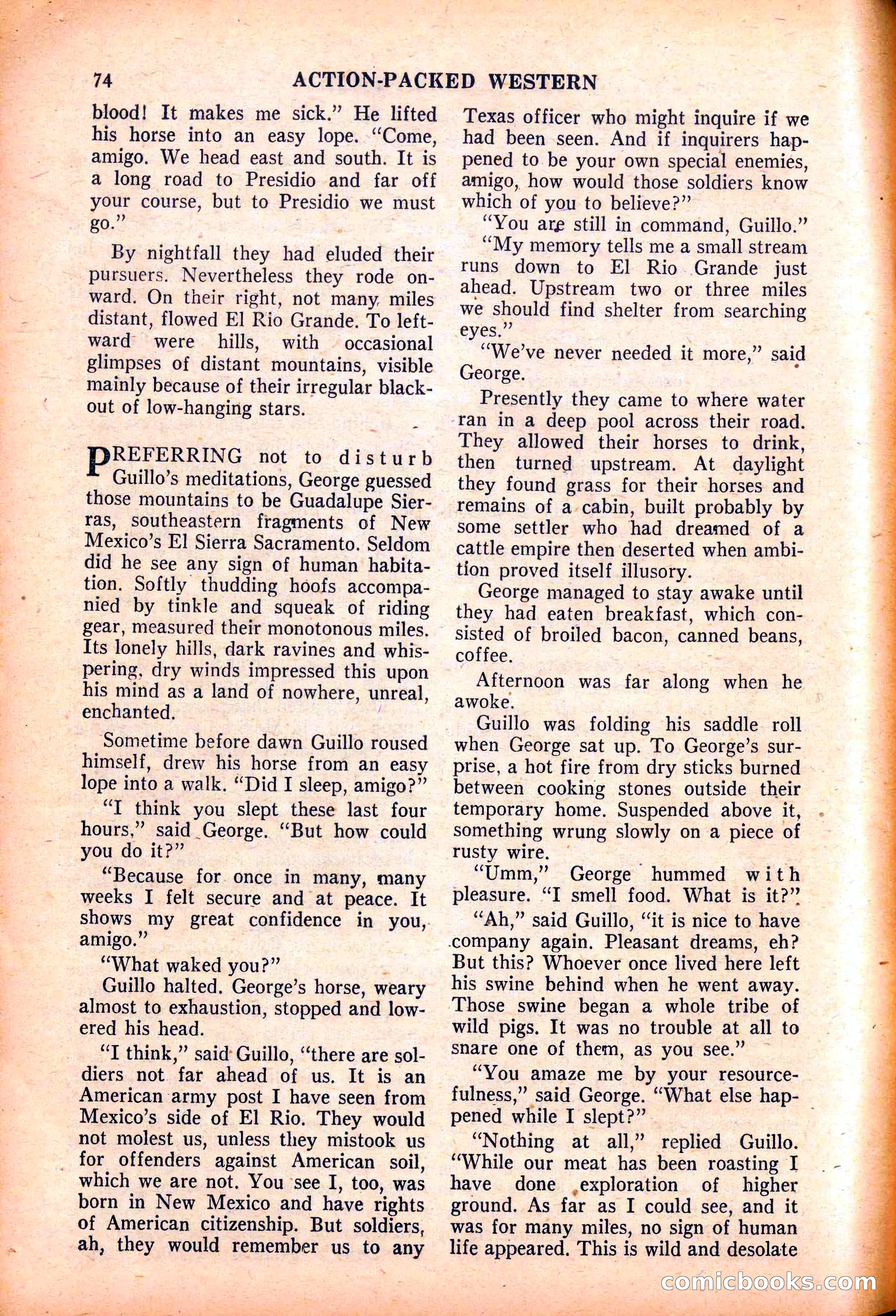Action-Packed Western, May 1958 — page 74 of 100