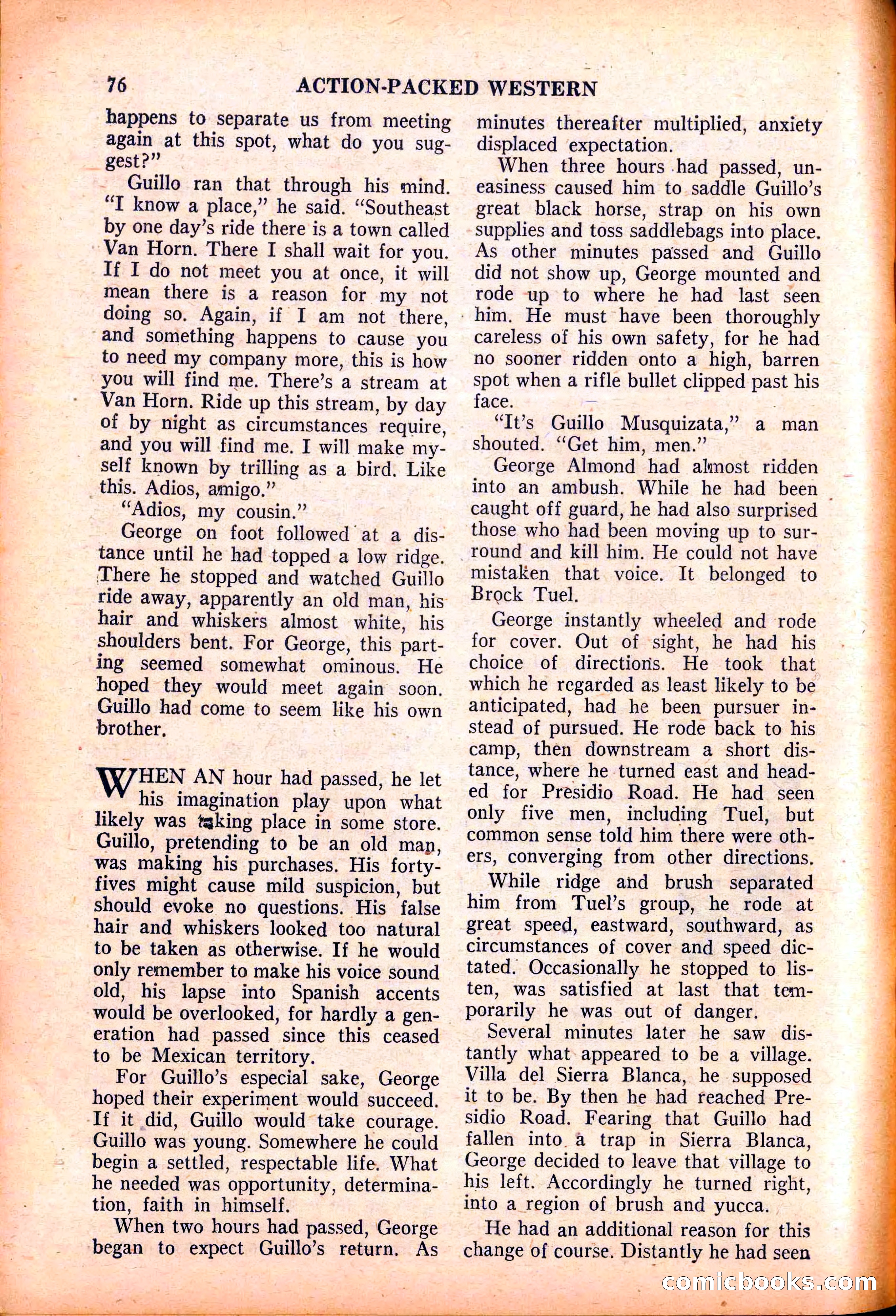 Action-Packed Western, May 1958 — page 76 of 100