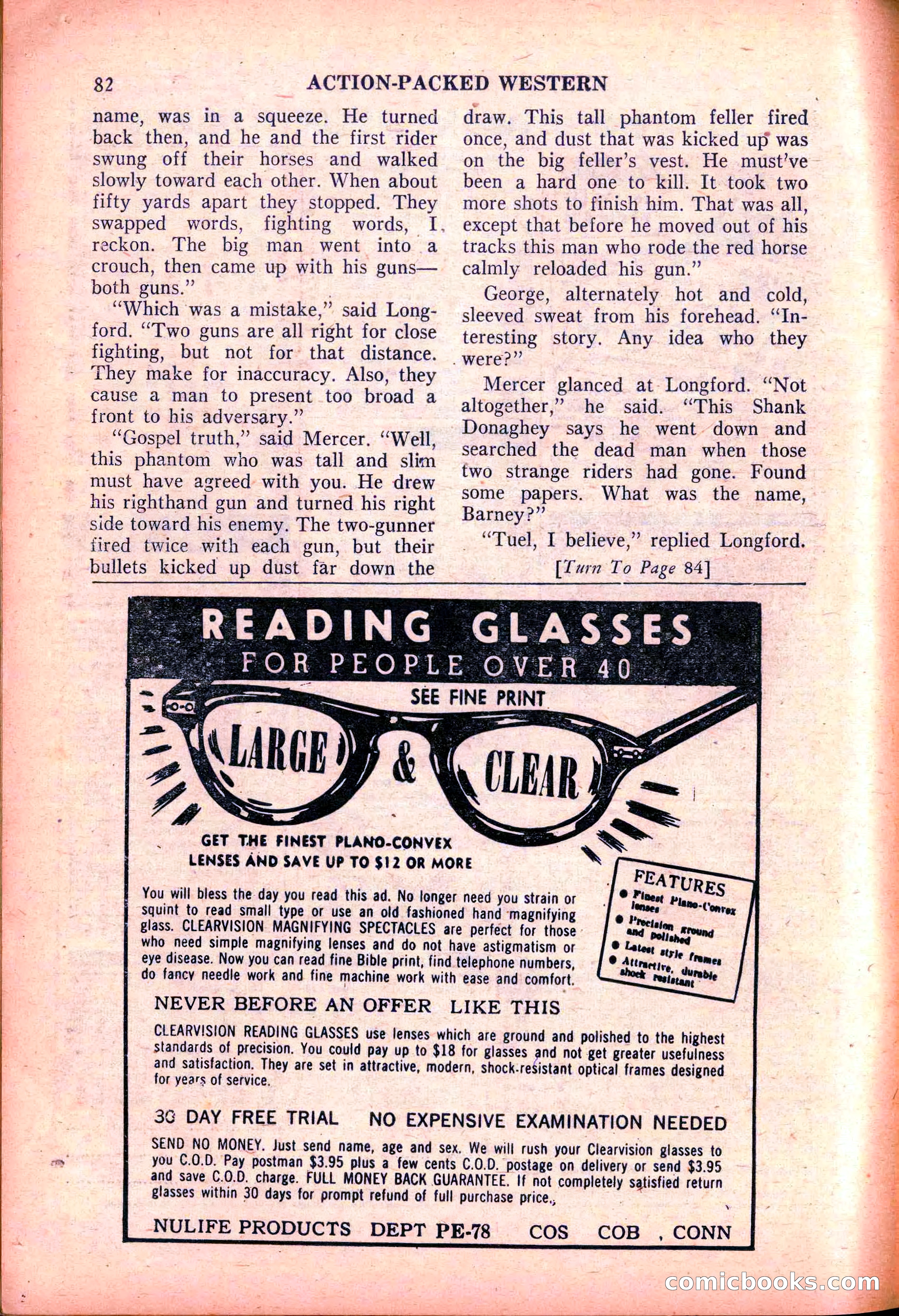 Action-Packed Western, May 1958 — page 82 of 100