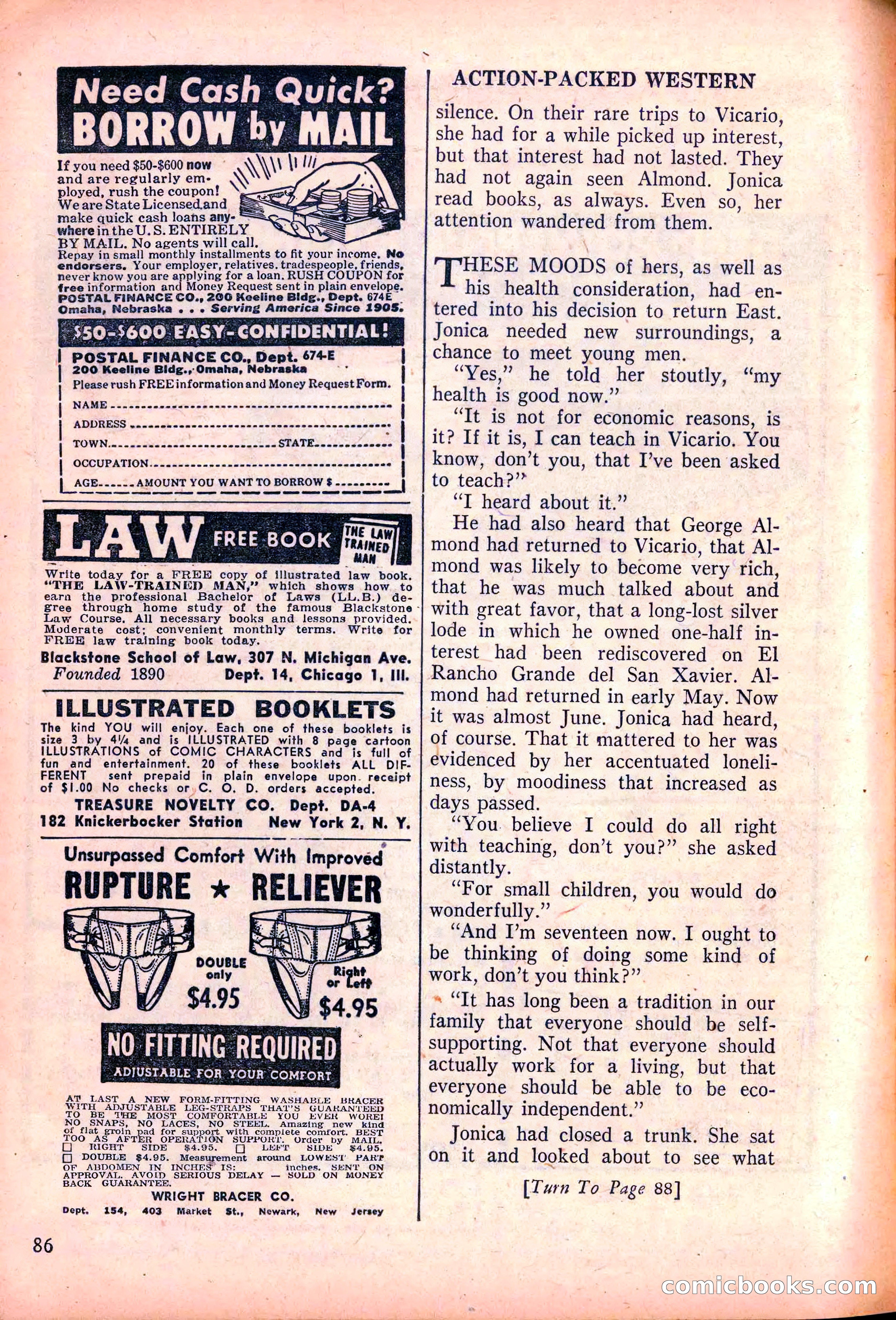 Action-Packed Western, May 1958 — page 86 of 100
