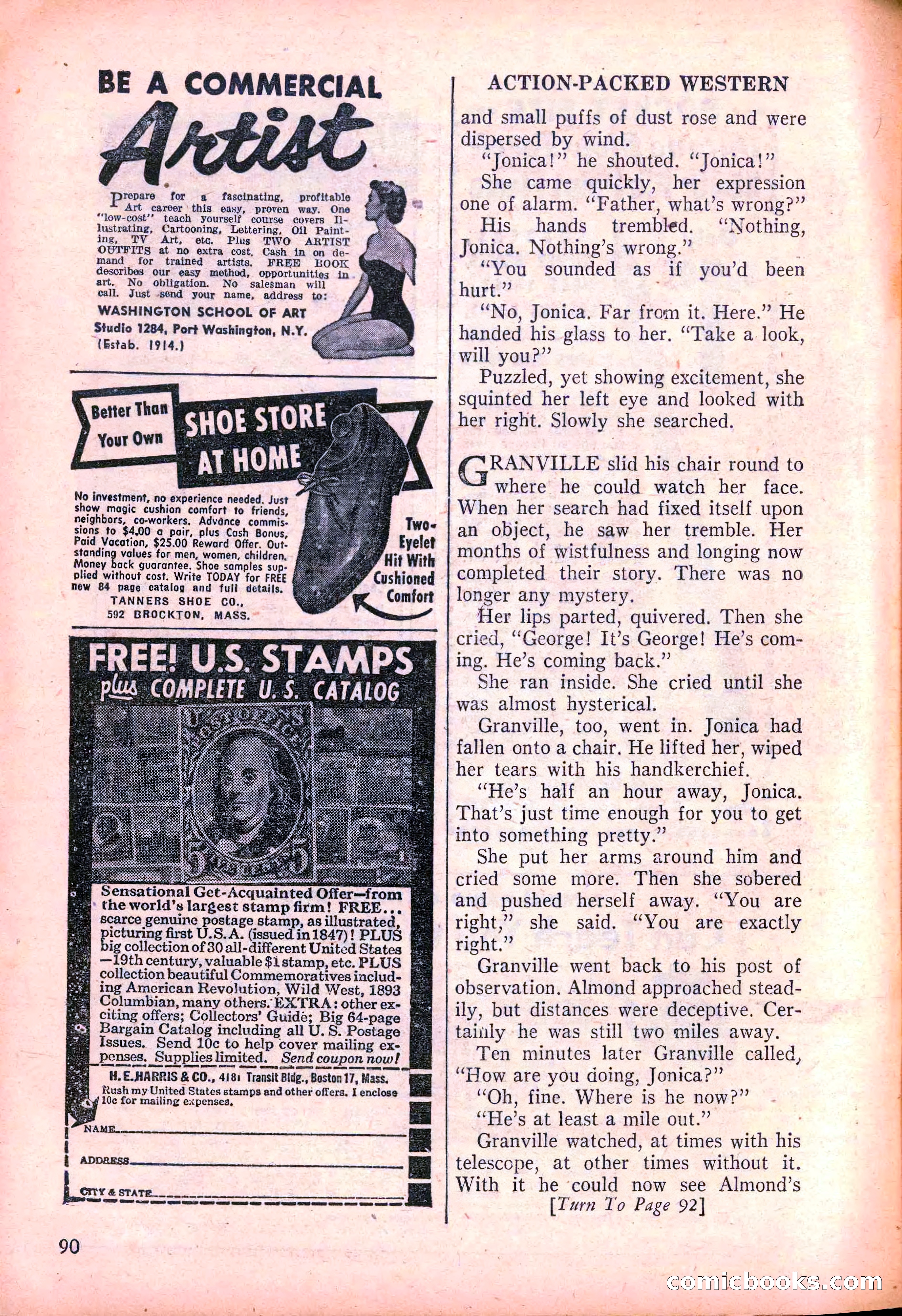 Action-Packed Western, May 1958 — page 90 of 100