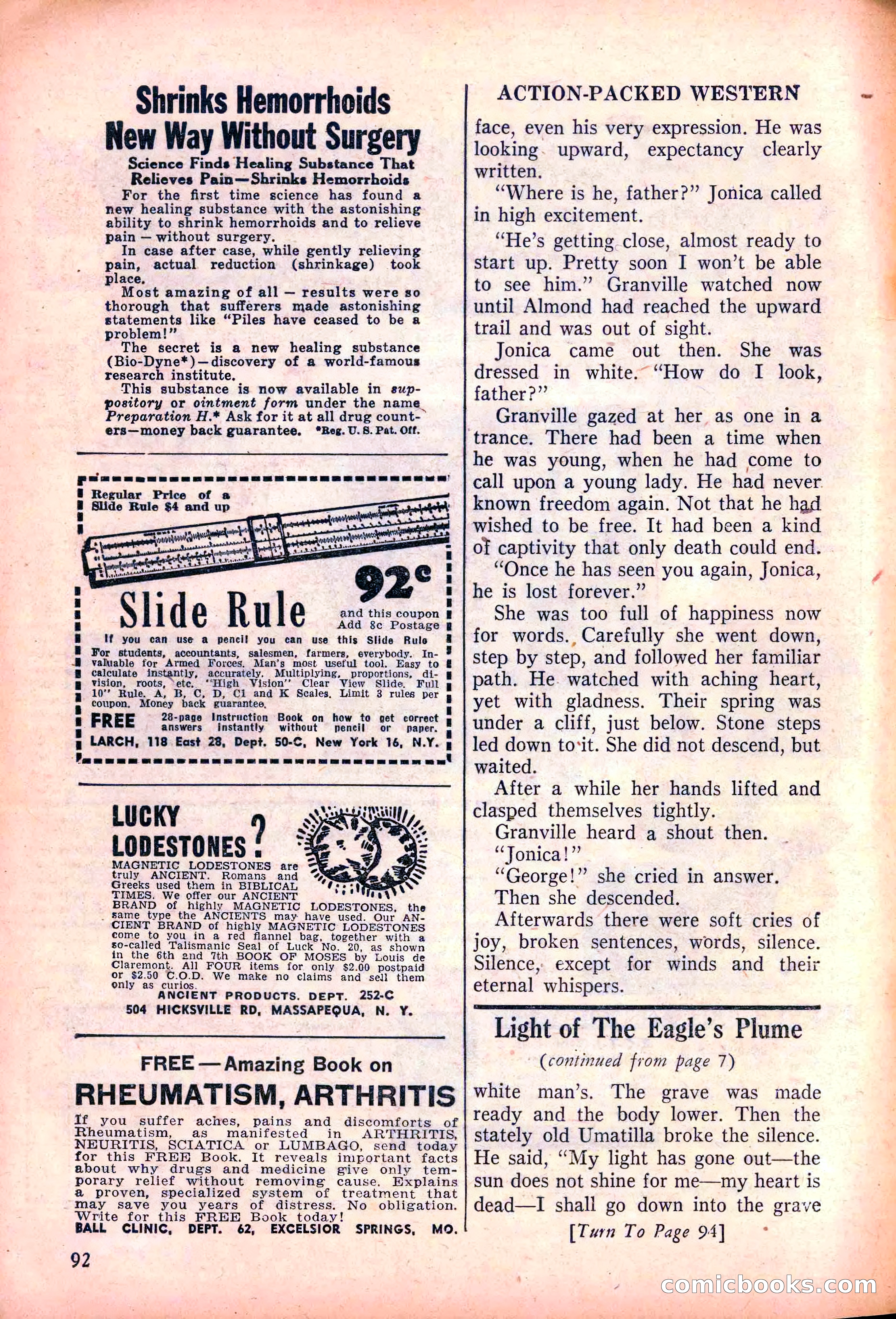 Action-Packed Western, May 1958 — page 92 of 100