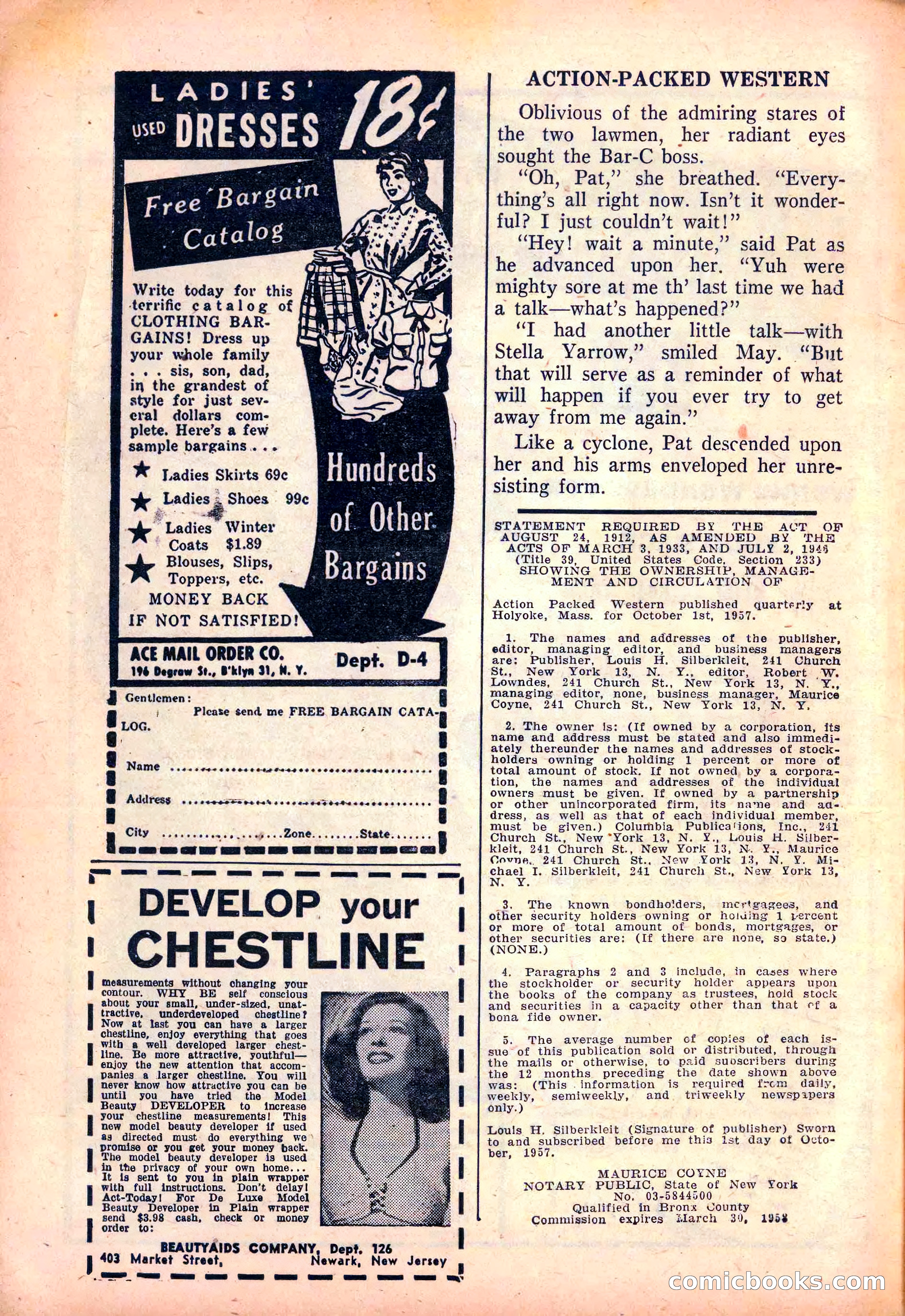 Action-Packed Western, May 1958 — page 96 of 100