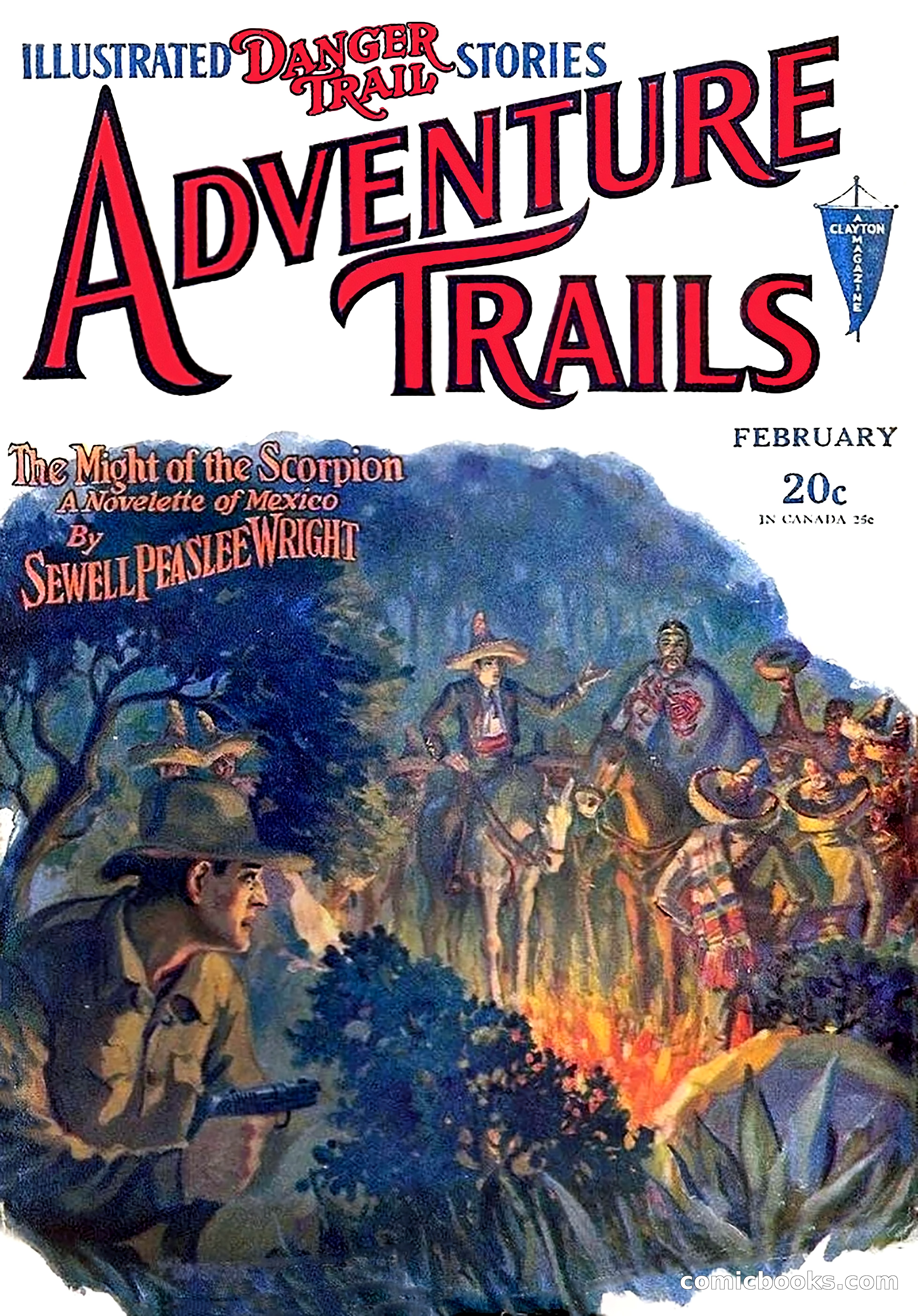 Adventure Trails, February 1929 — page 1 of 164
