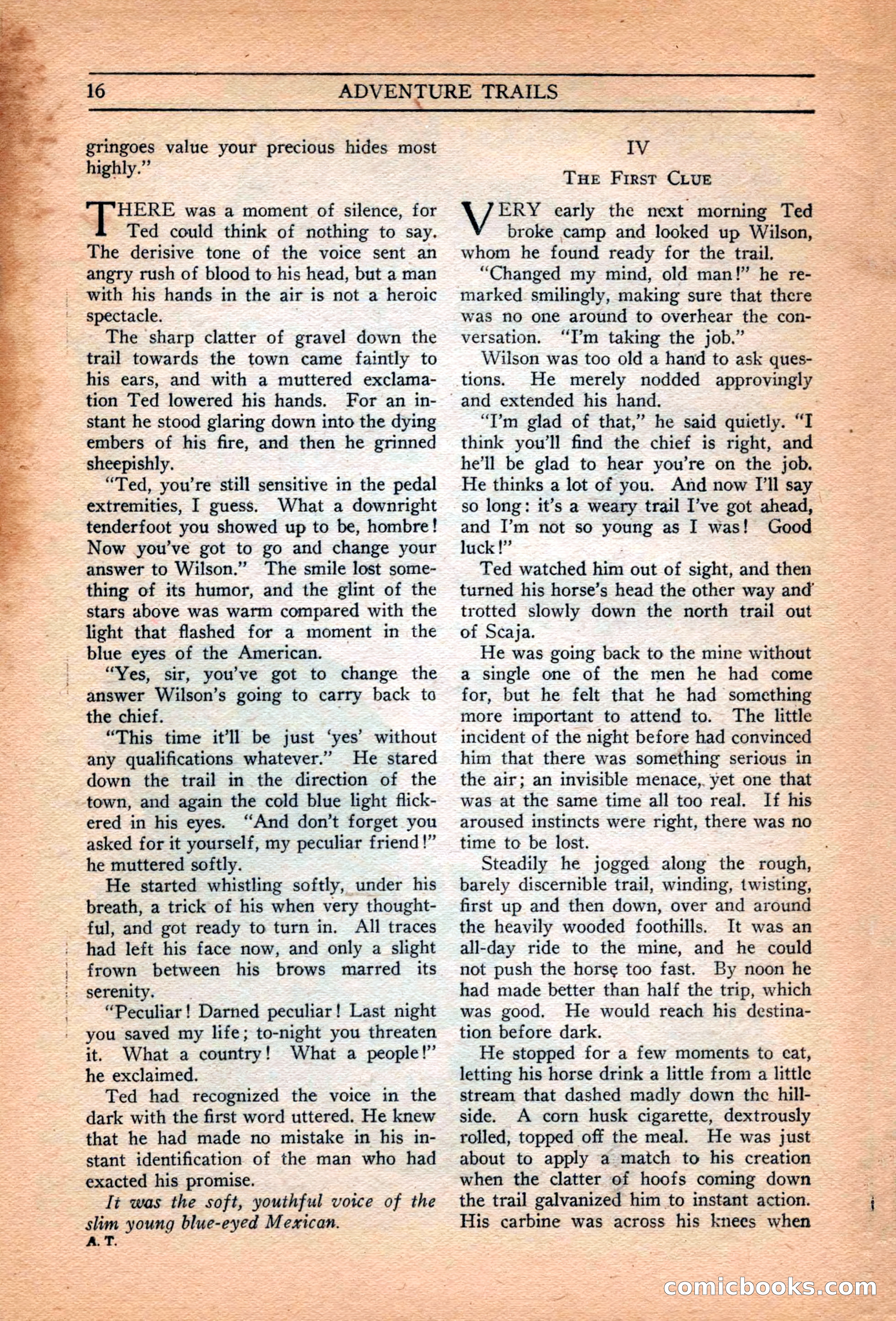 Adventure Trails, February 1929 — page 18 of 164