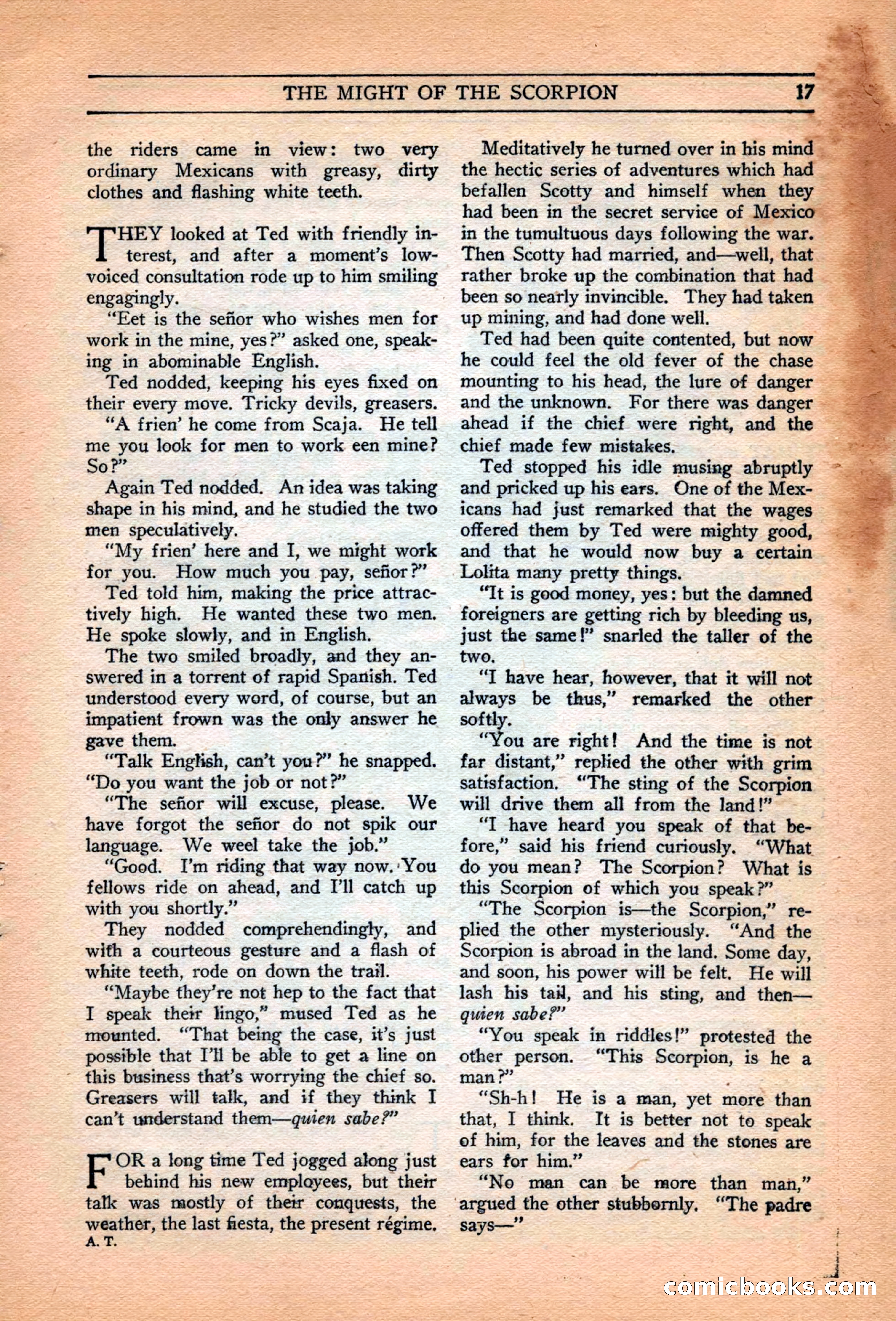 Adventure Trails, February 1929 — page 19 of 164