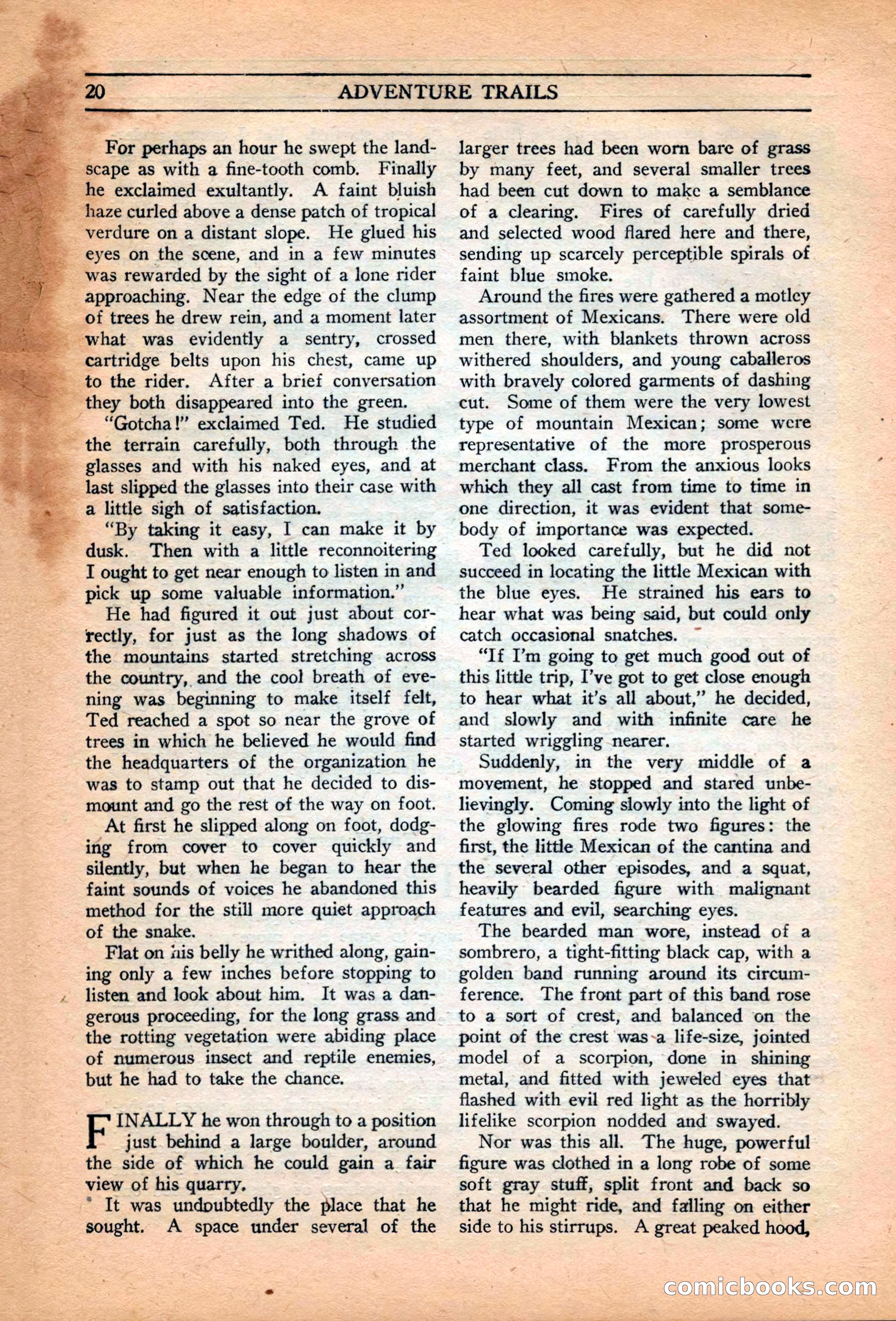 Adventure Trails, February 1929 — page 22 of 164