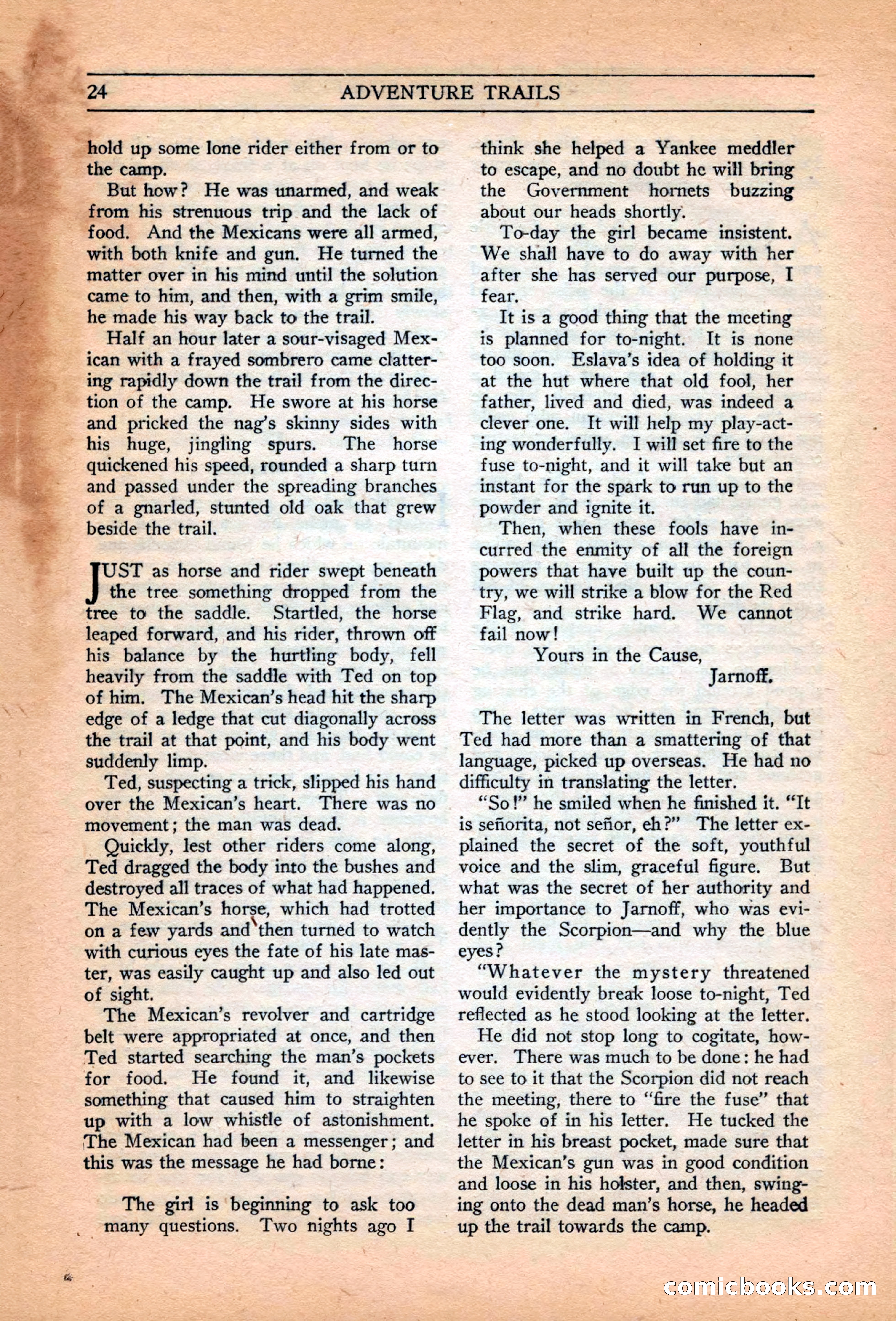Adventure Trails, February 1929 — page 26 of 164