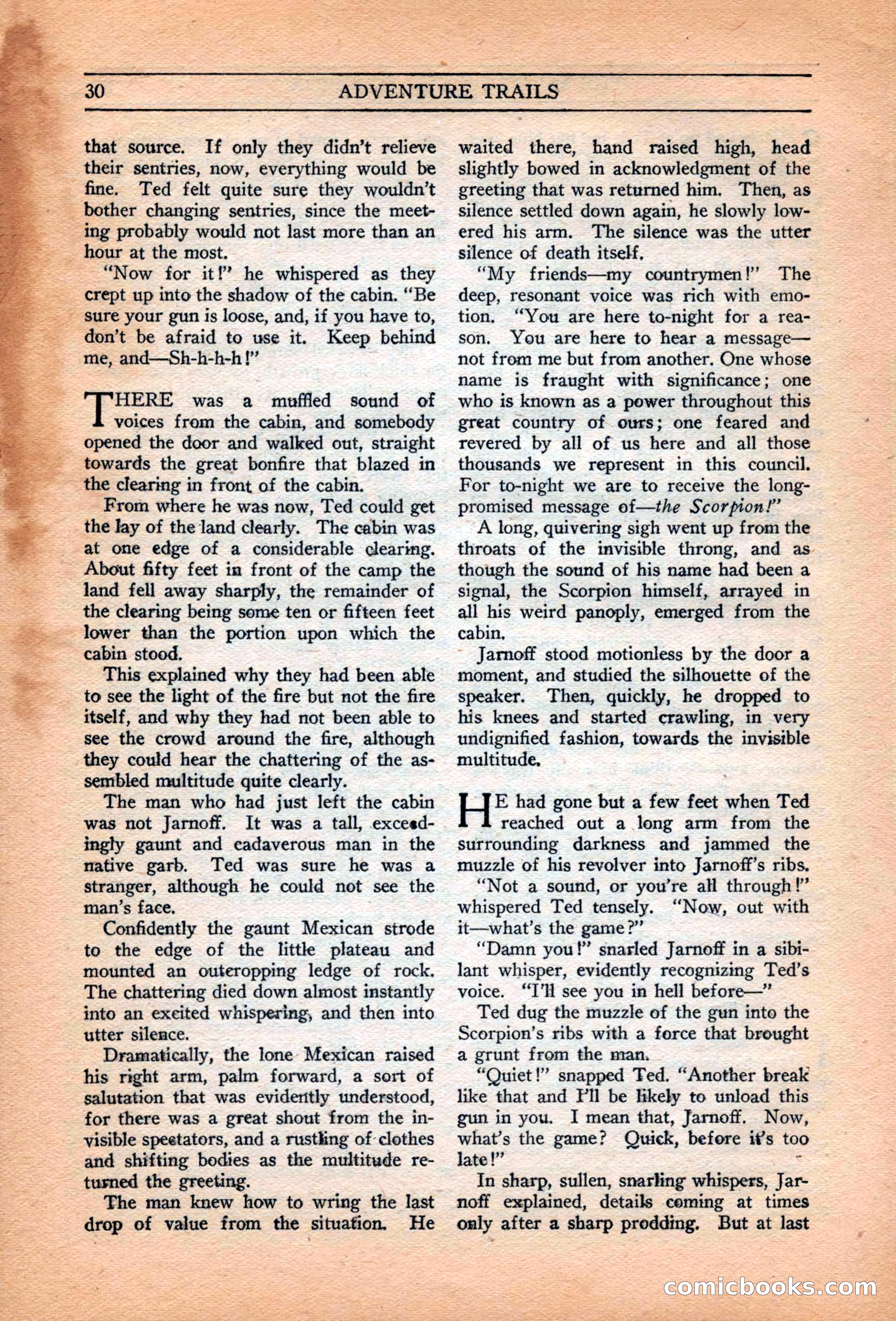 Adventure Trails, February 1929 — page 32 of 164