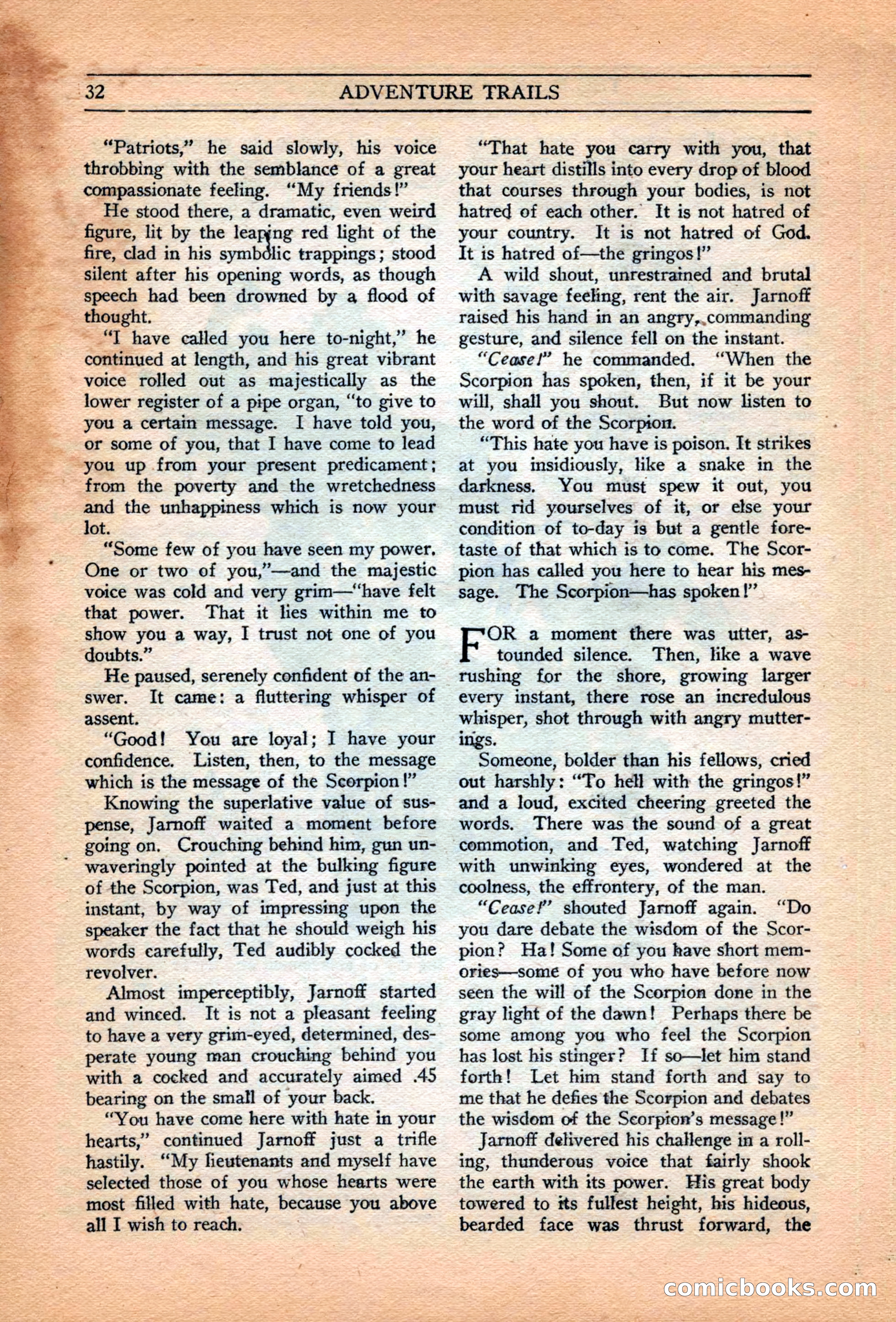Adventure Trails, February 1929 — page 34 of 164