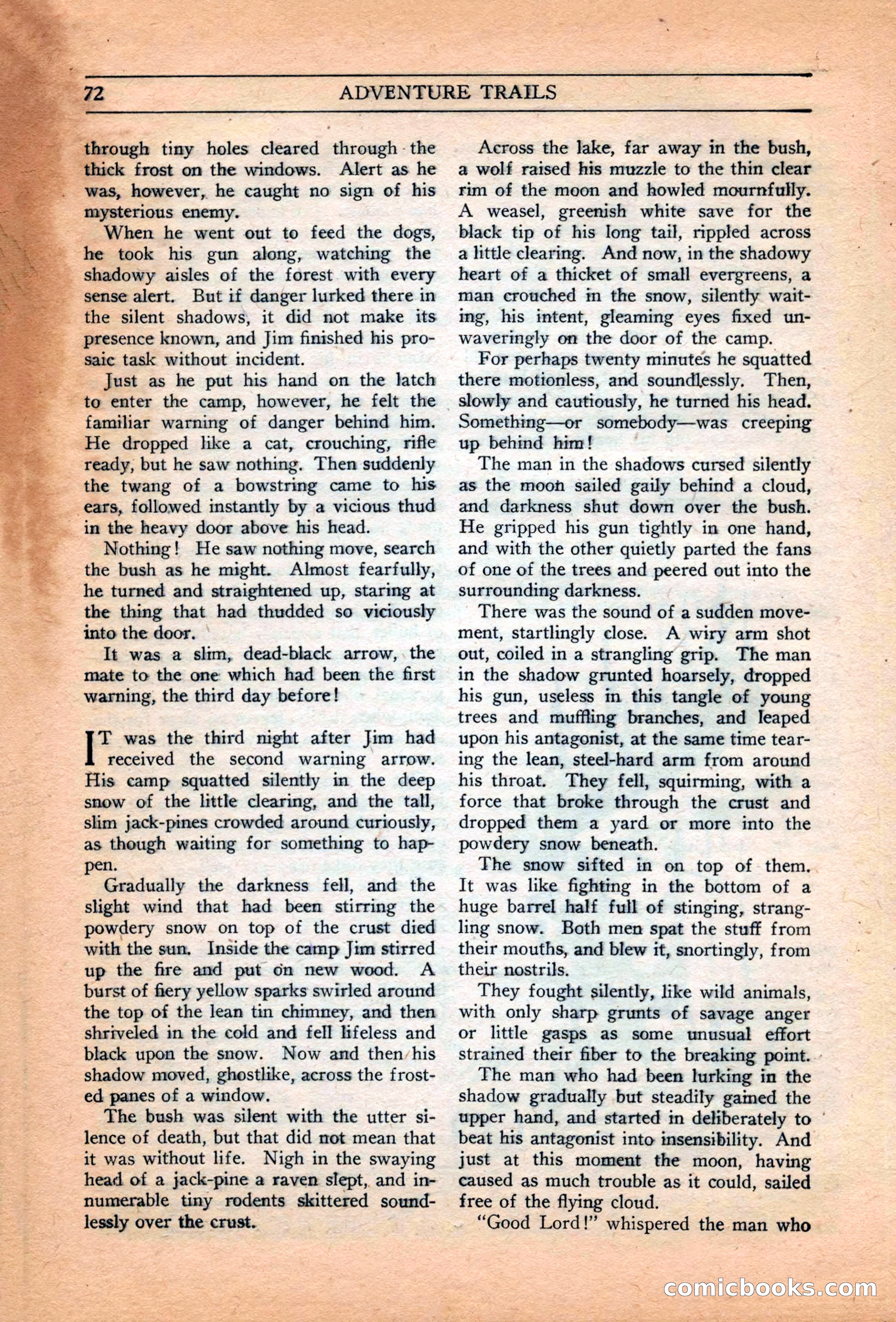 Adventure Trails, February 1929 — page 74 of 164