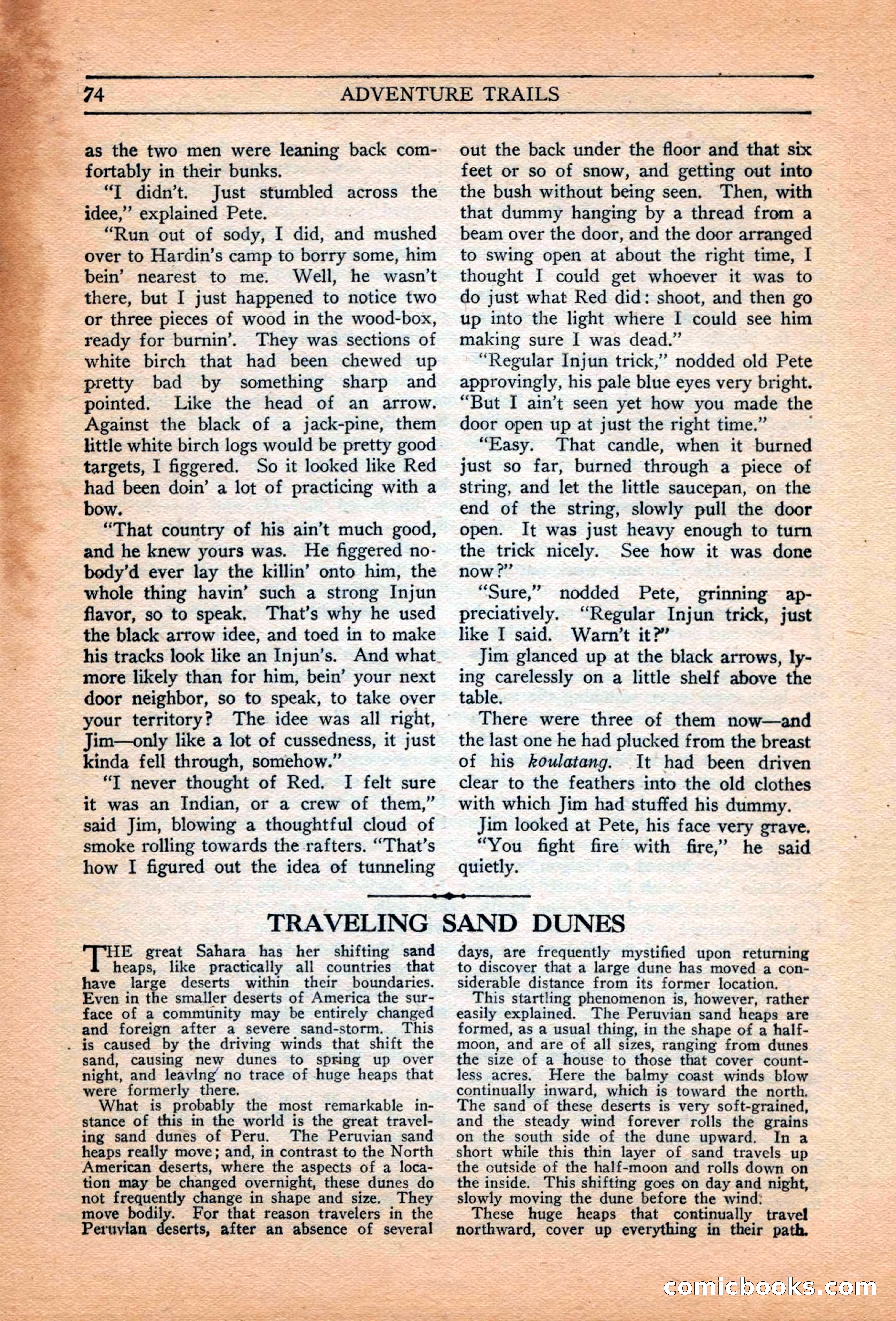 Adventure Trails, February 1929 — page 76 of 164