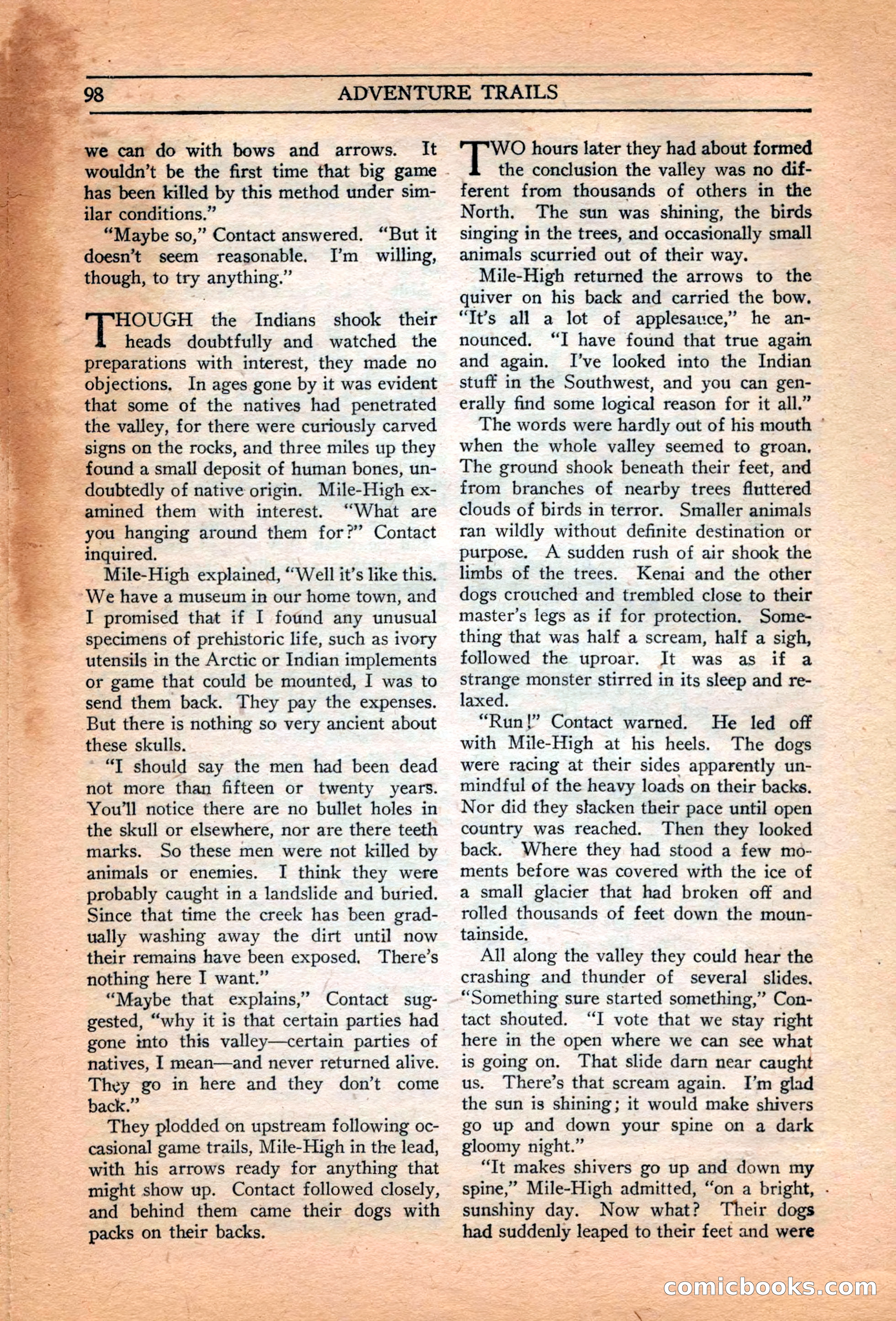 Adventure Trails, February 1929 — page 100 of 164