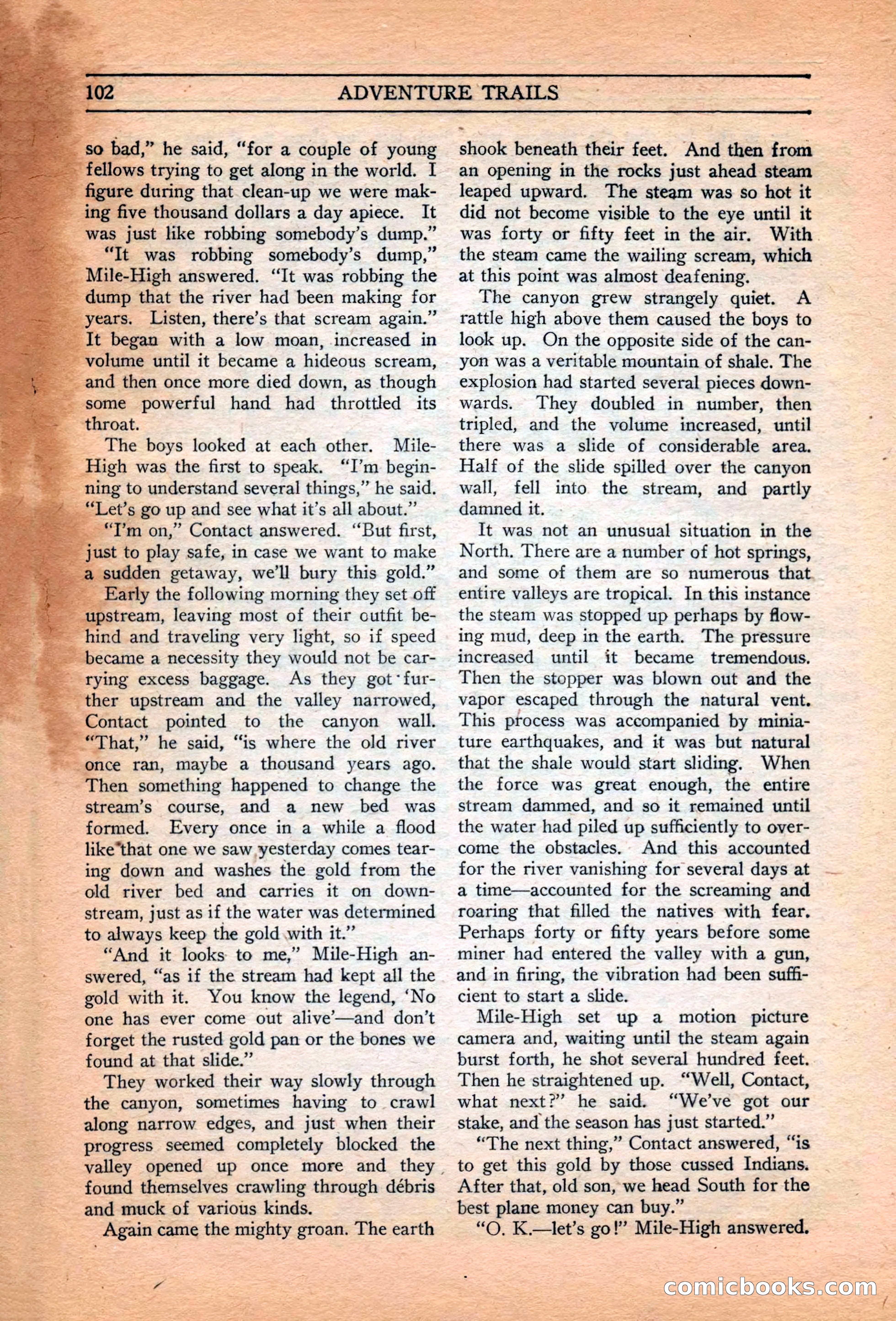 Adventure Trails, February 1929 — page 104 of 164