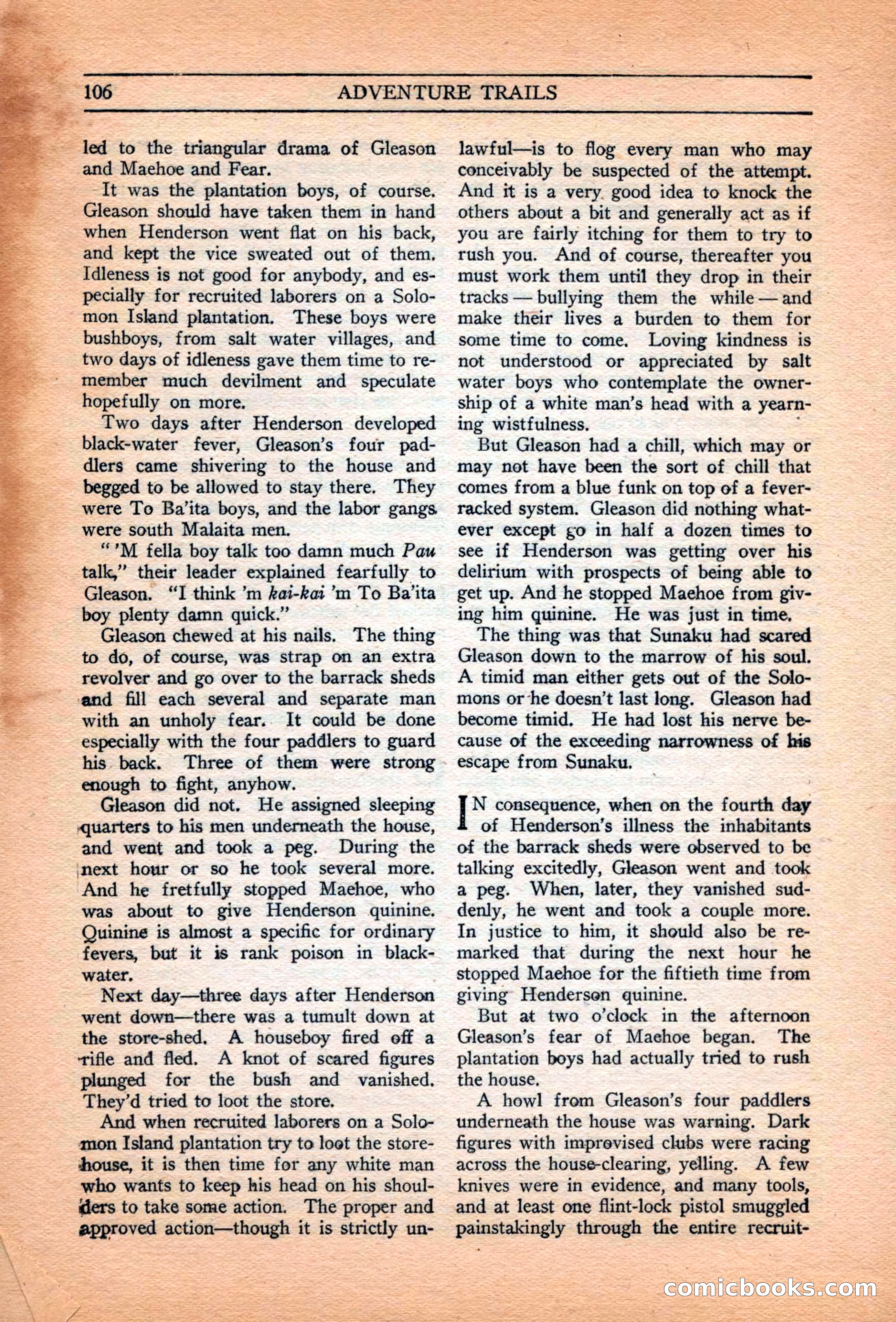 Adventure Trails, February 1929 — page 108 of 164