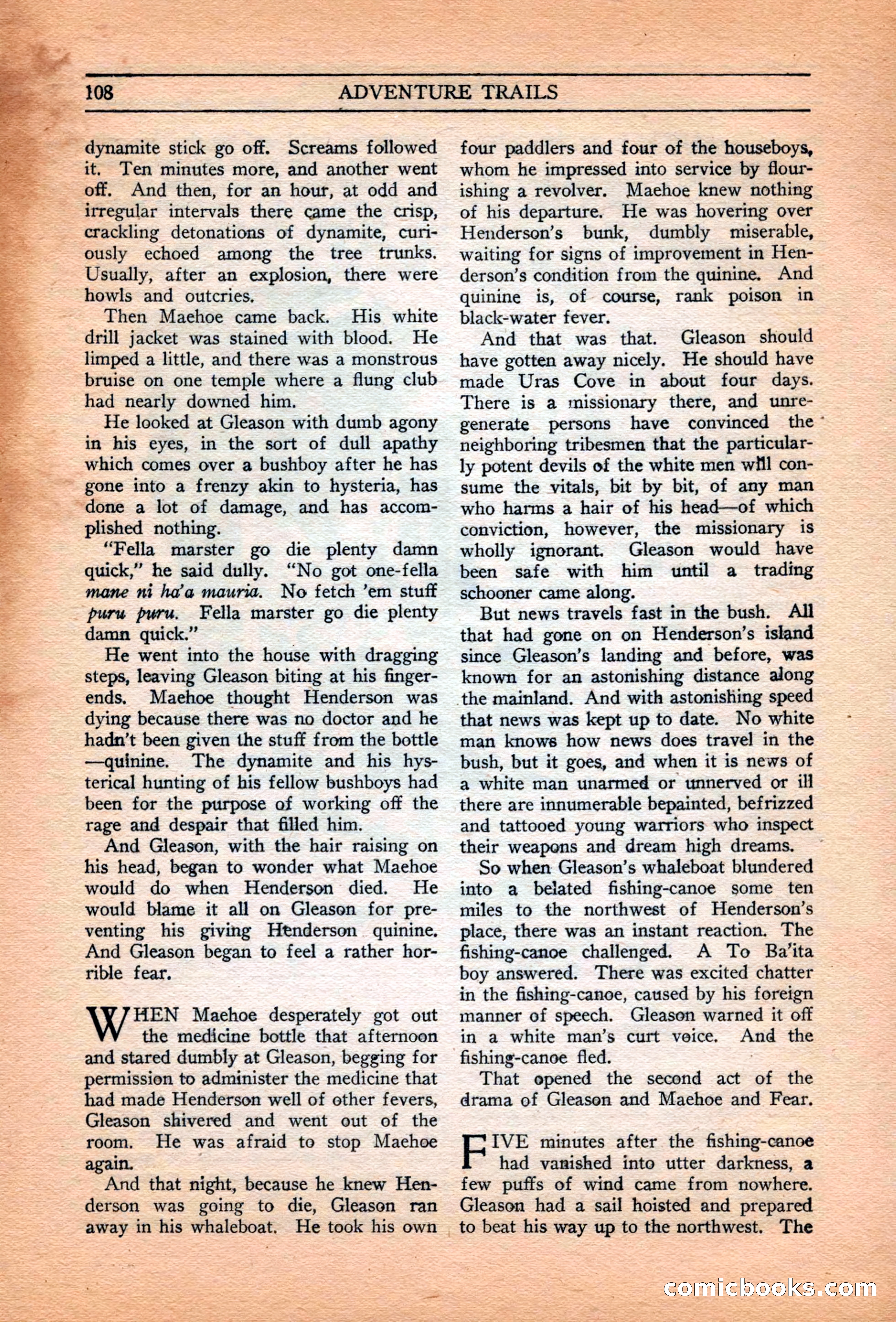 Adventure Trails, February 1929 — page 110 of 164