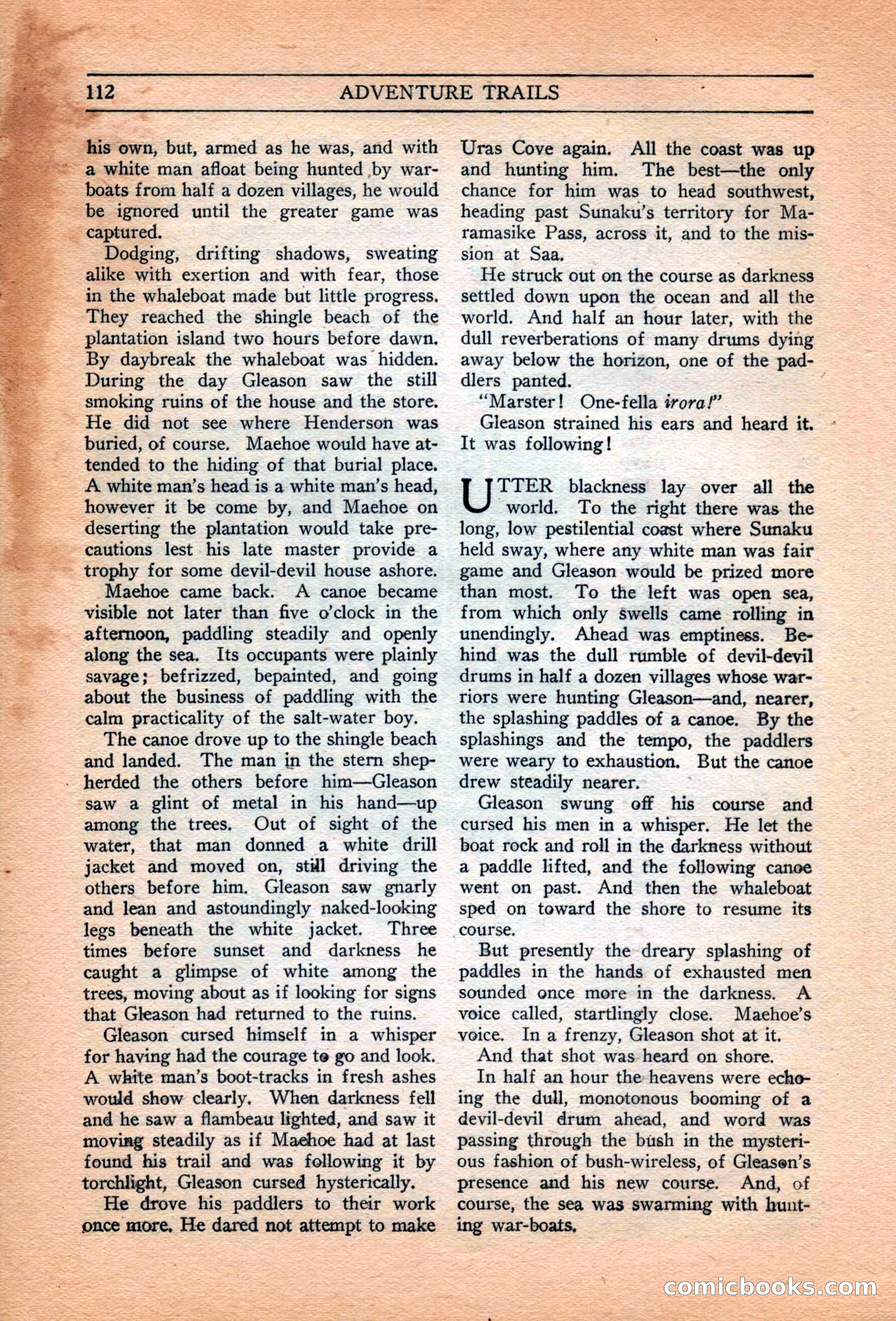 Adventure Trails, February 1929 — page 114 of 164