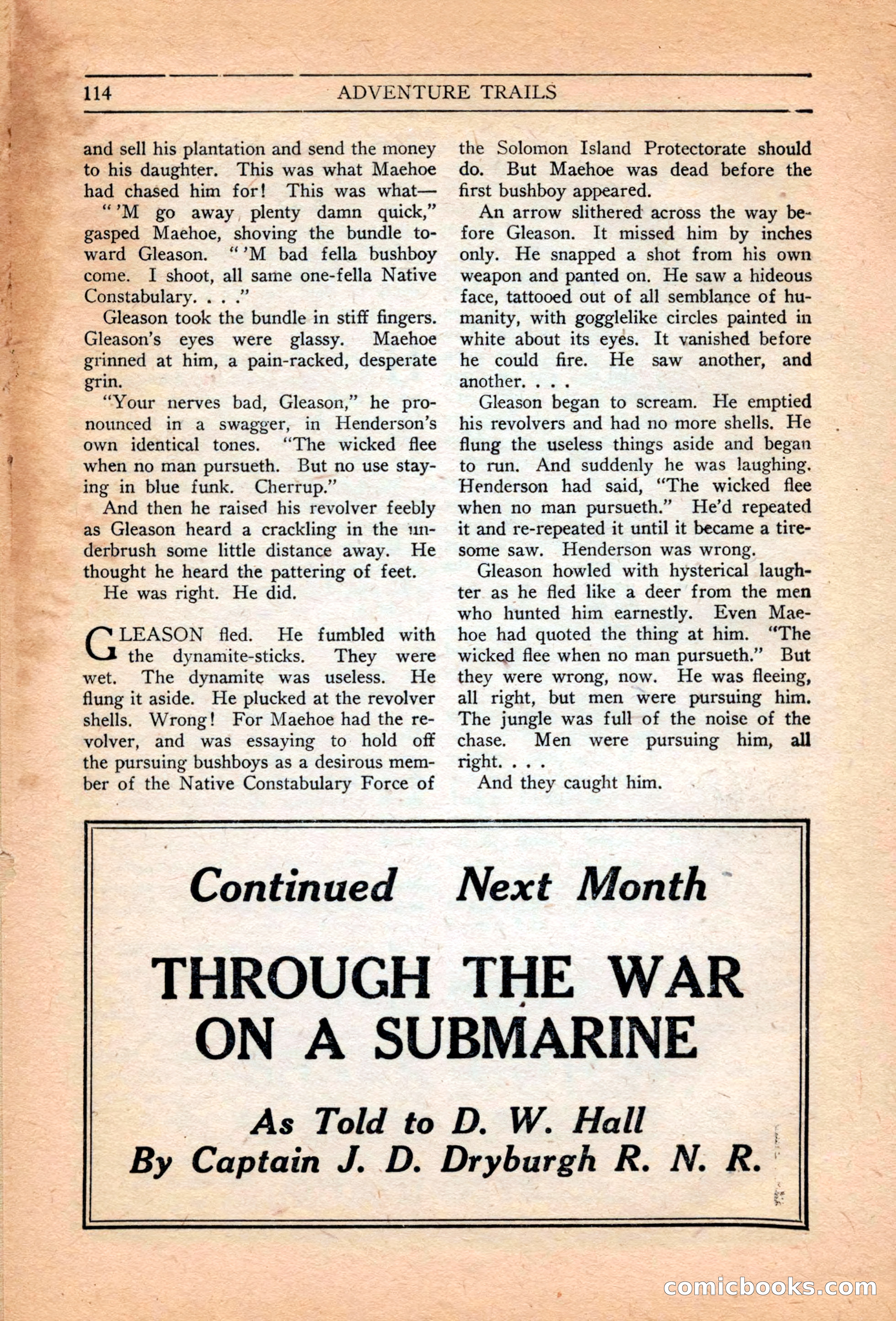 Adventure Trails, February 1929 — page 116 of 164
