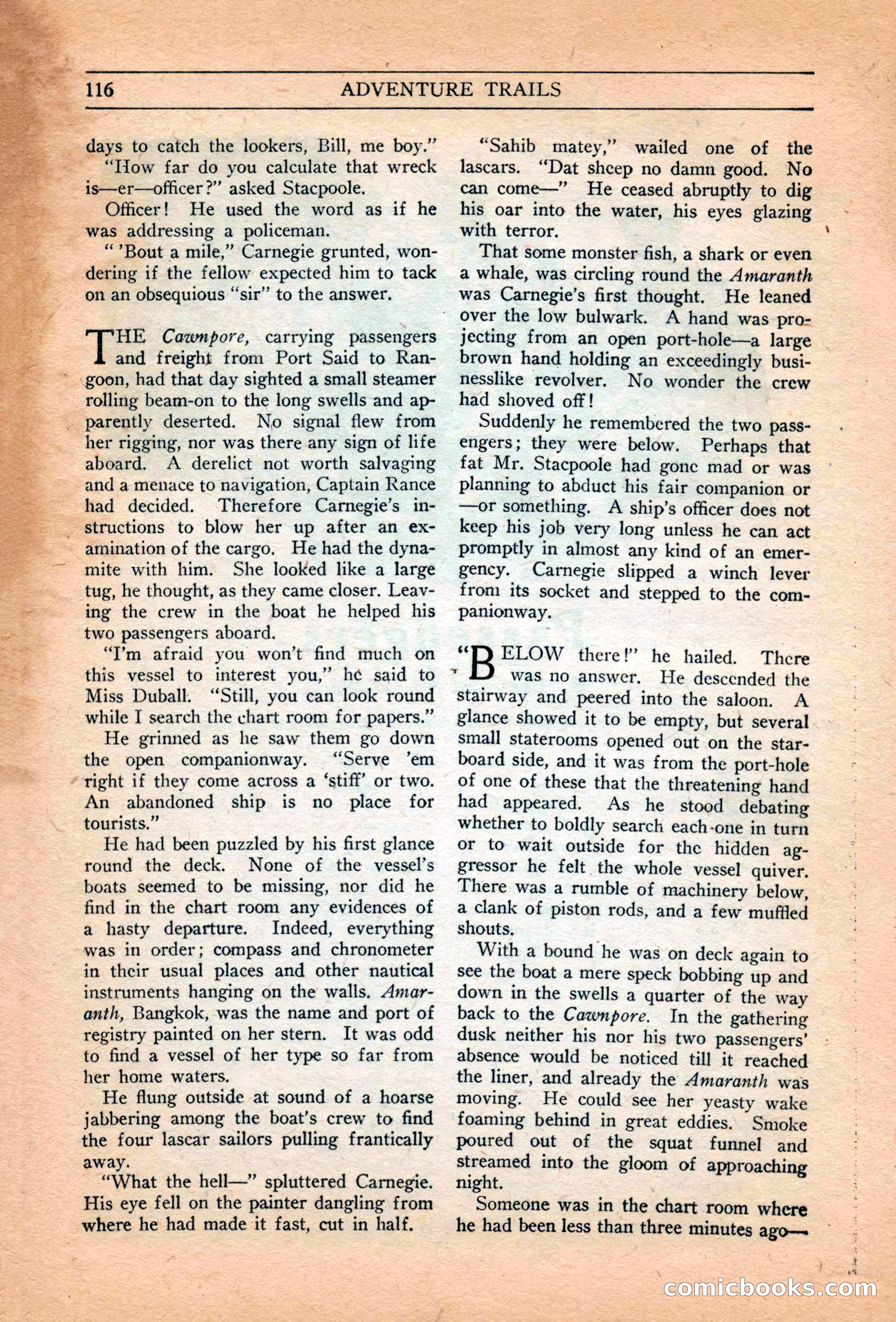 Adventure Trails, February 1929 — page 118 of 164