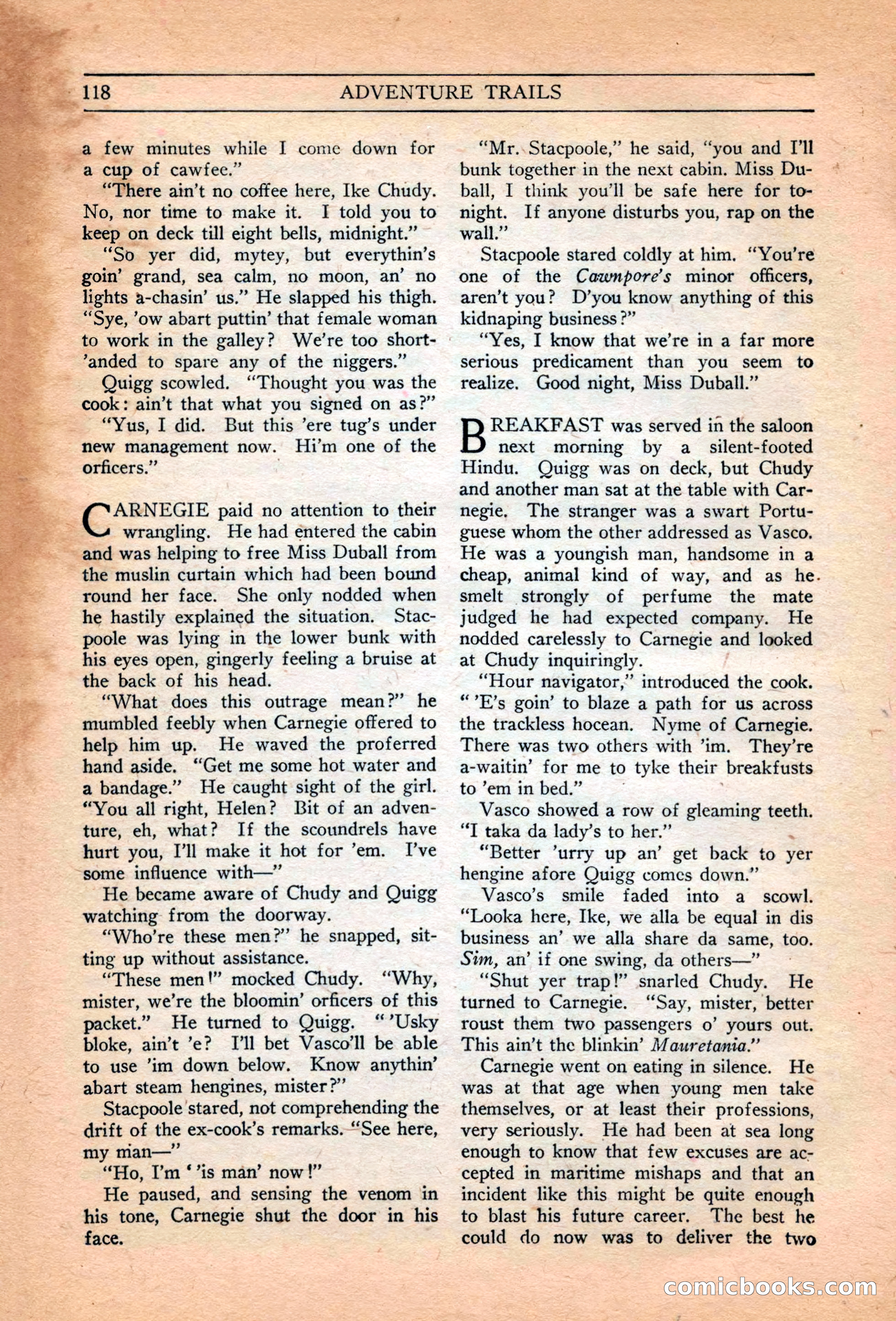 Adventure Trails, February 1929 — page 120 of 164