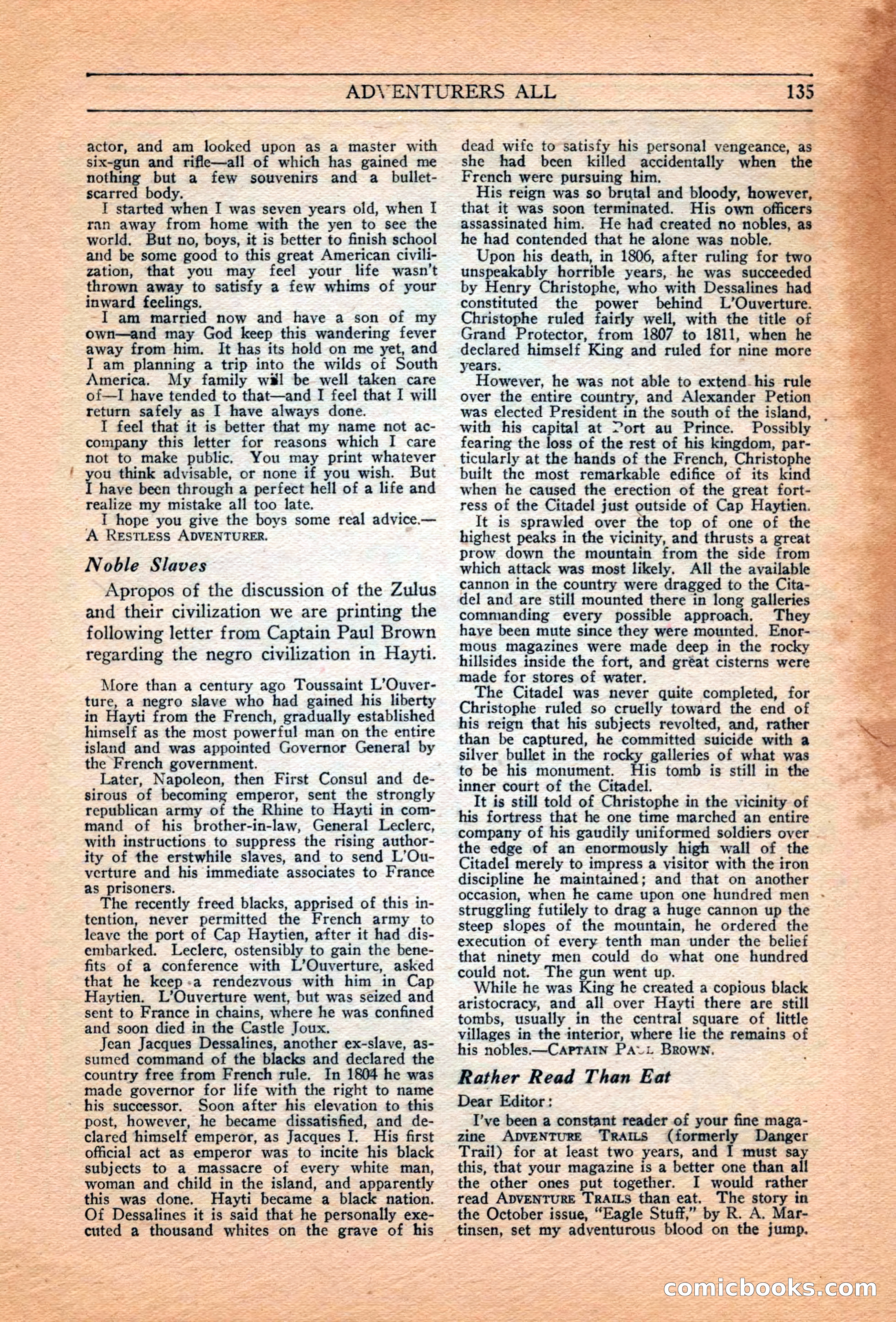 Adventure Trails, February 1929 — page 137 of 164