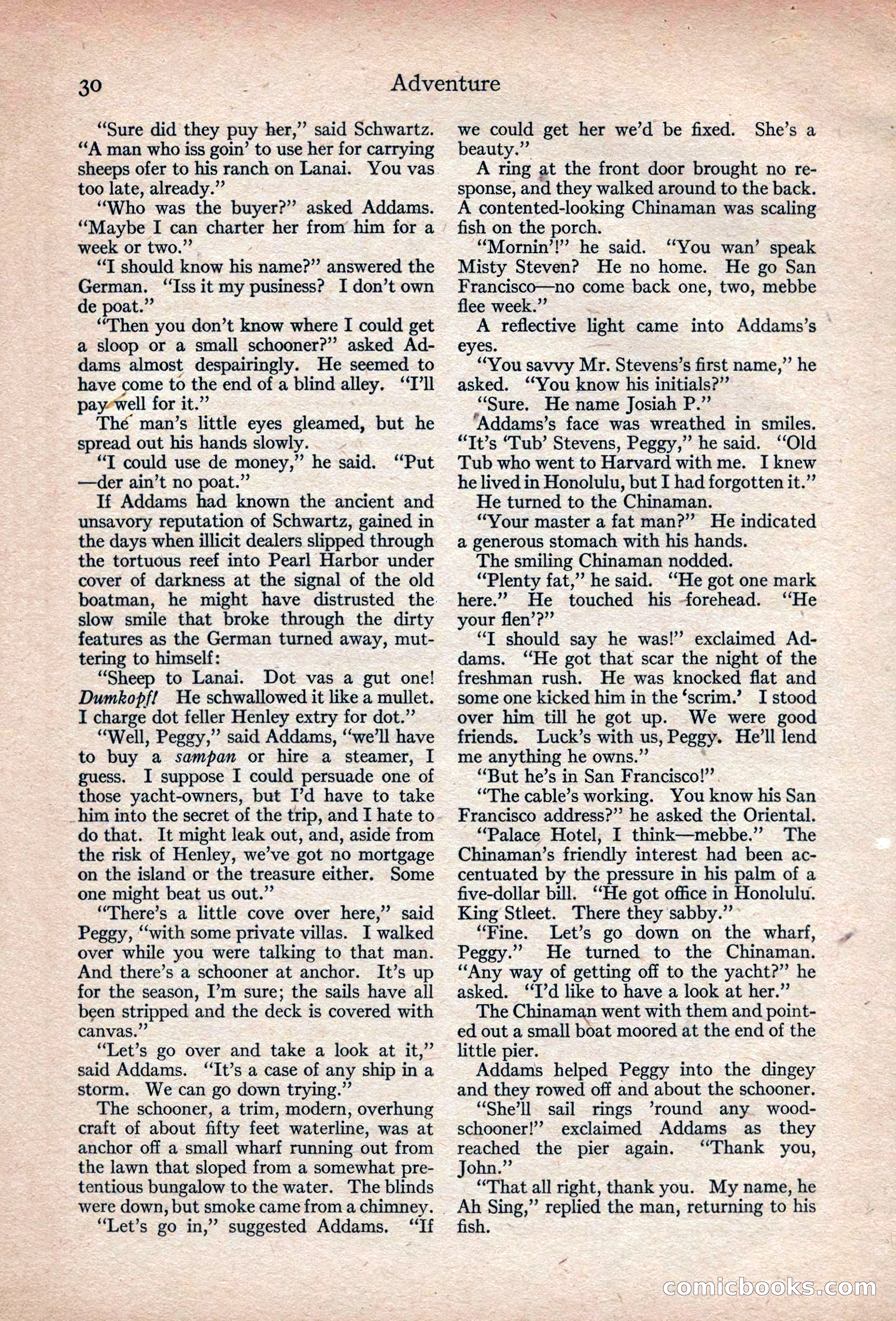 Adventure, November 1915 — page 32 of 228
