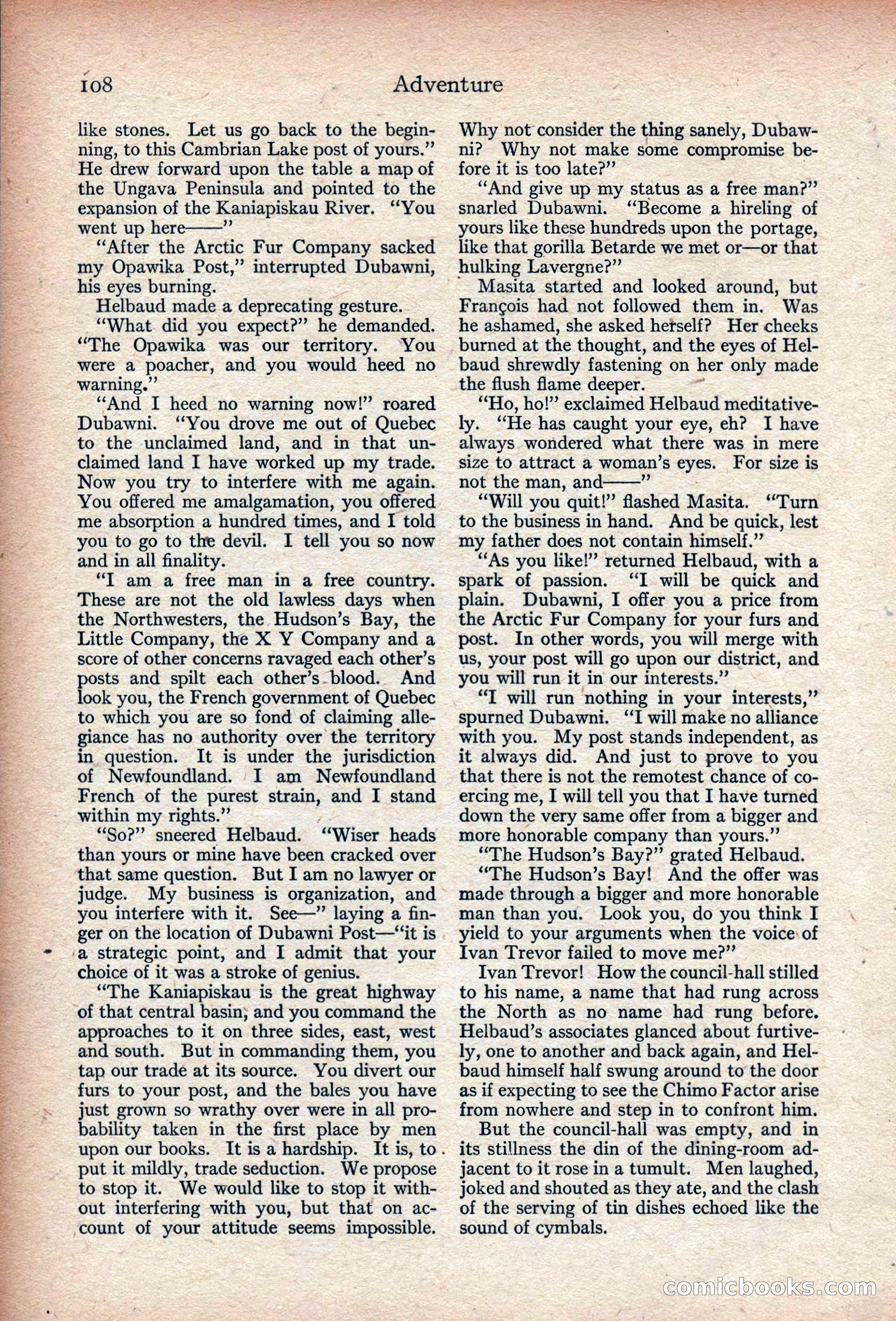 Adventure, November 1915 — page 110 of 228
