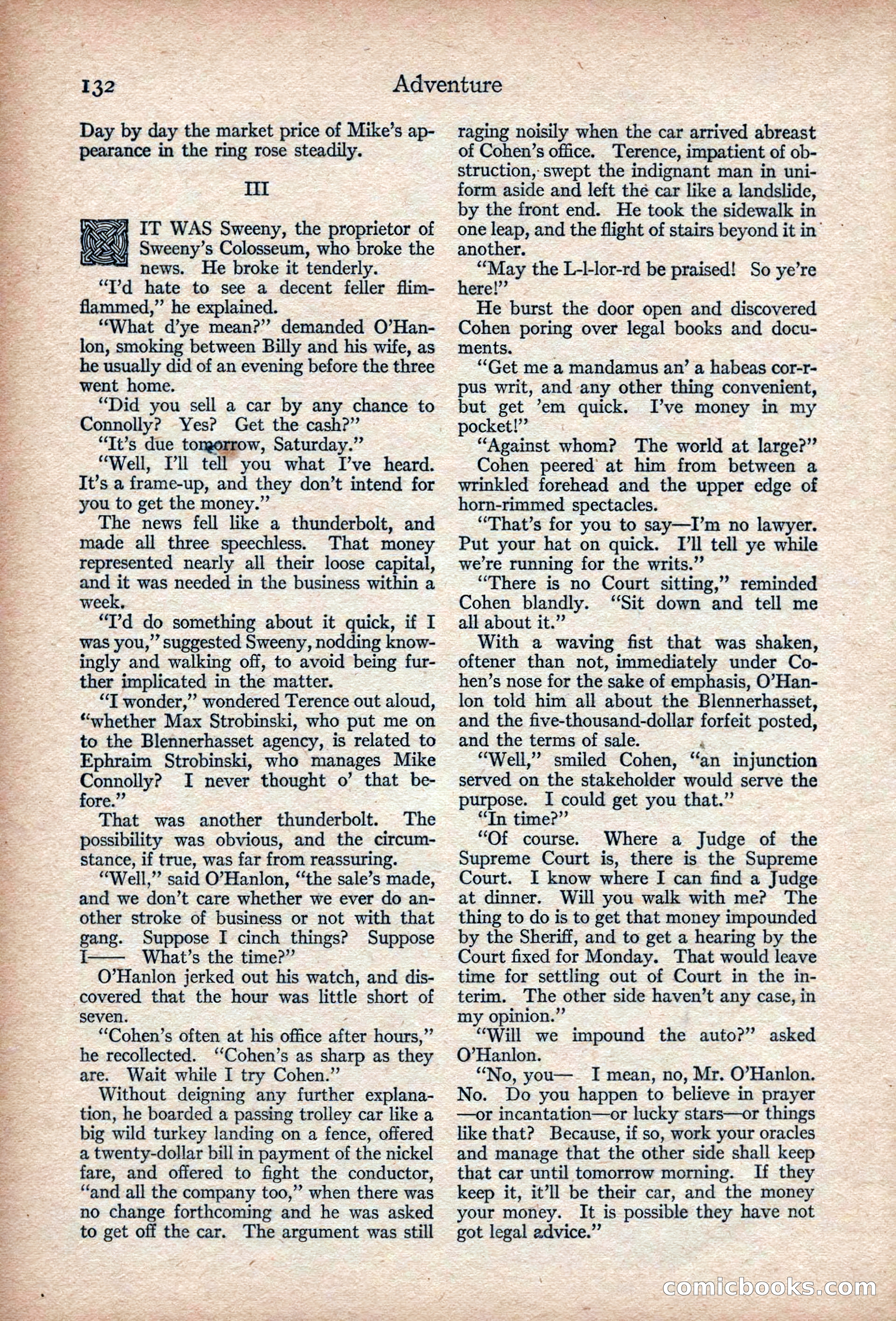 Adventure, November 1915 — page 134 of 228