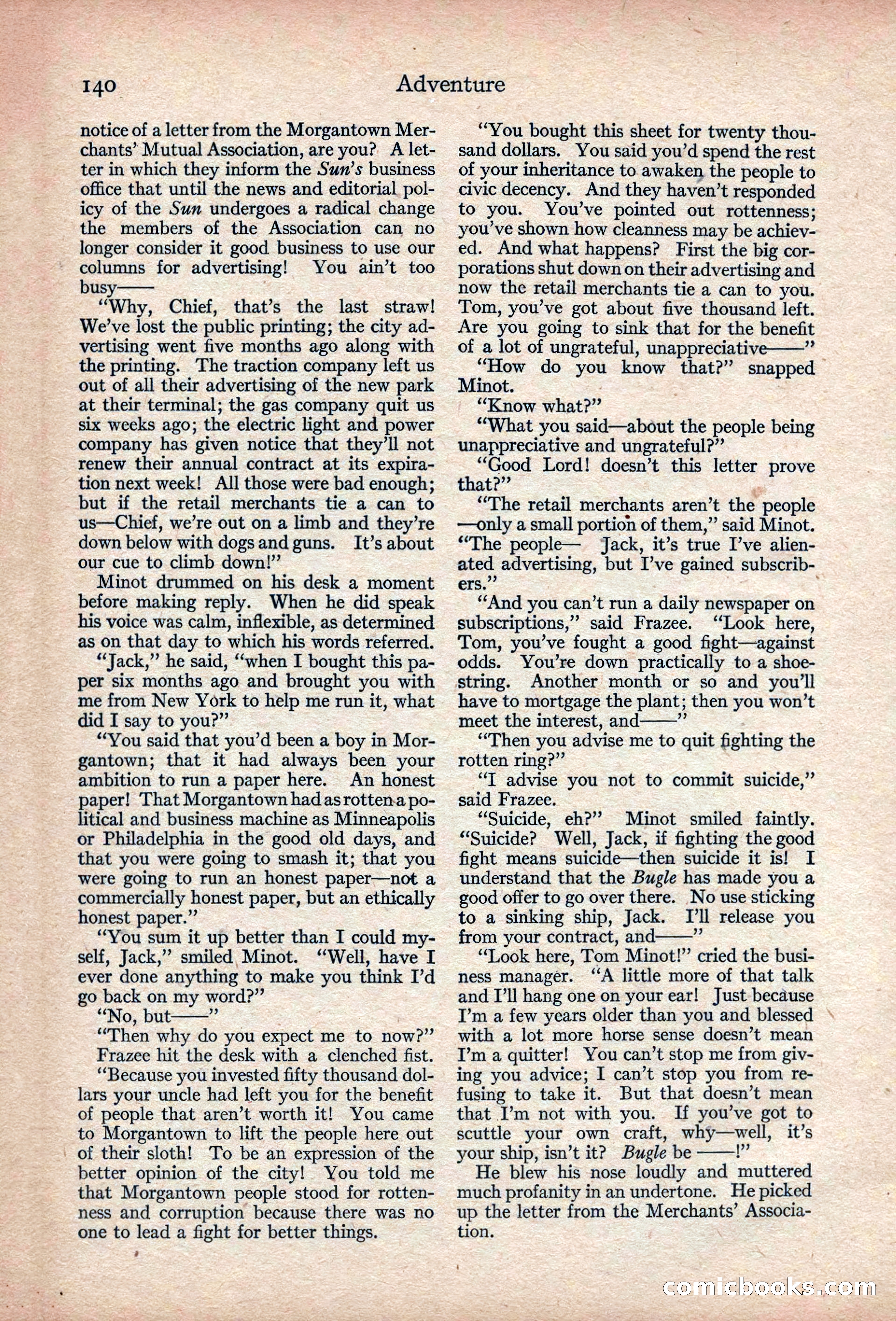 Adventure, November 1915 — page 142 of 228
