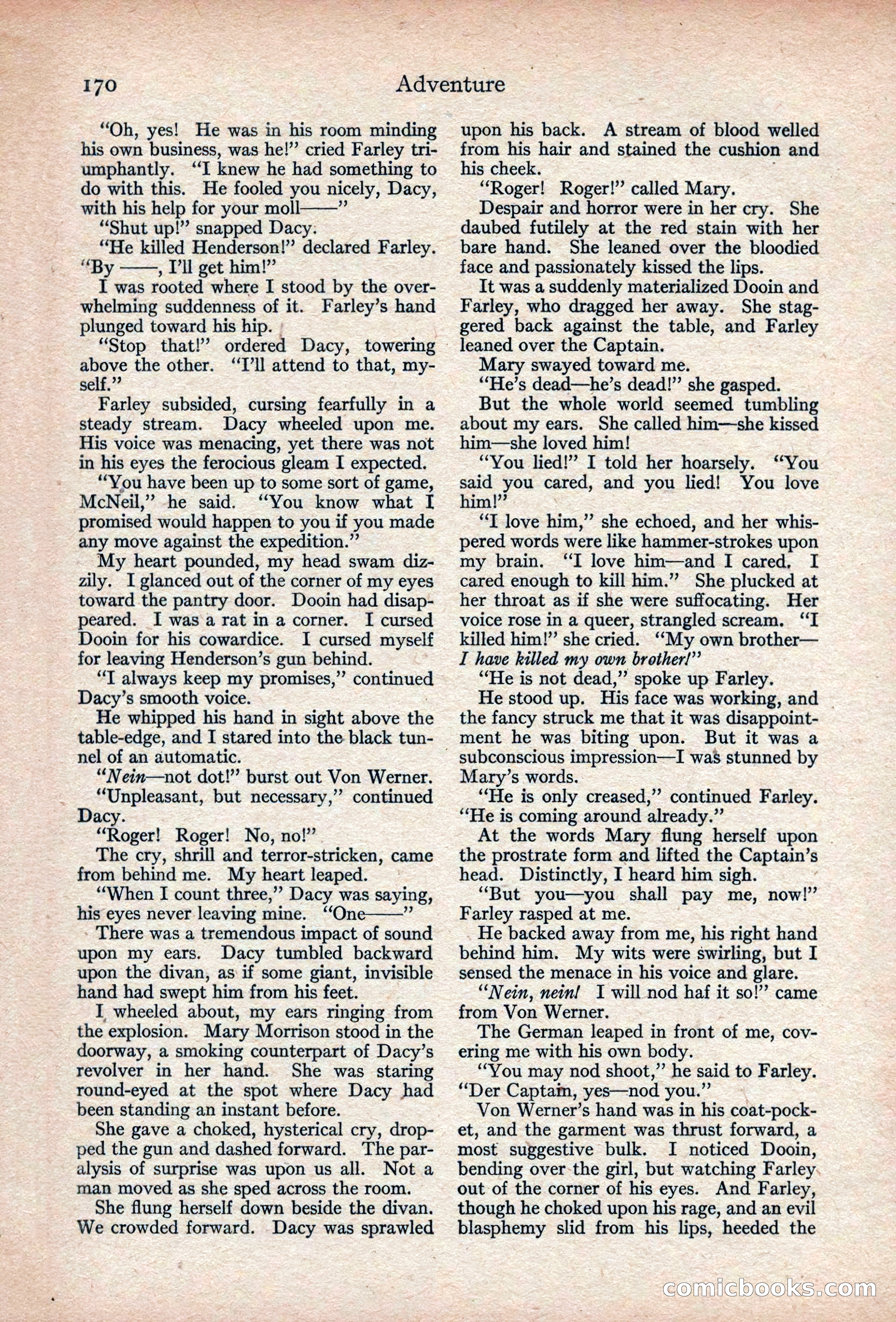 Adventure, November 1915 — page 172 of 228