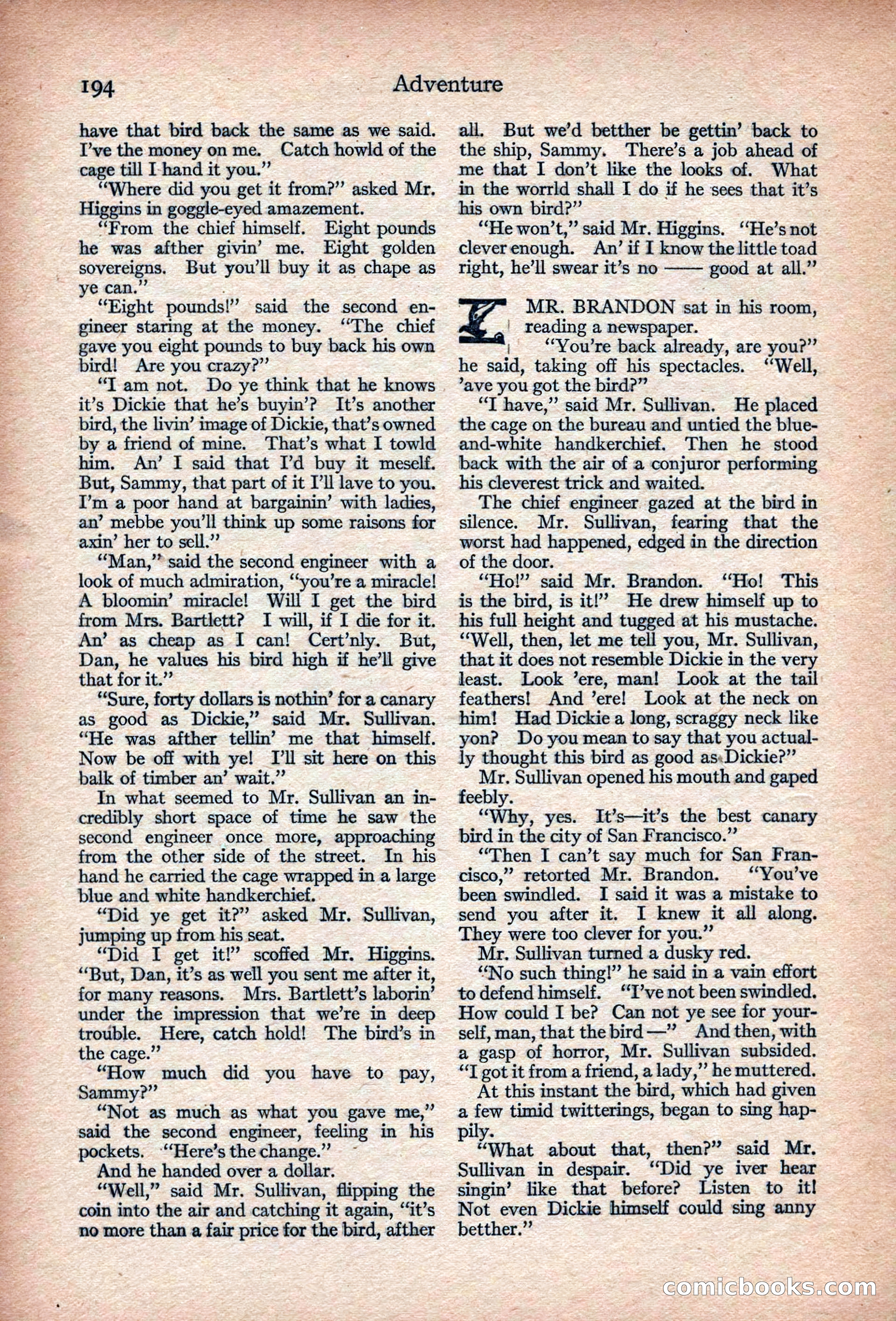 Adventure, November 1915 — page 196 of 228