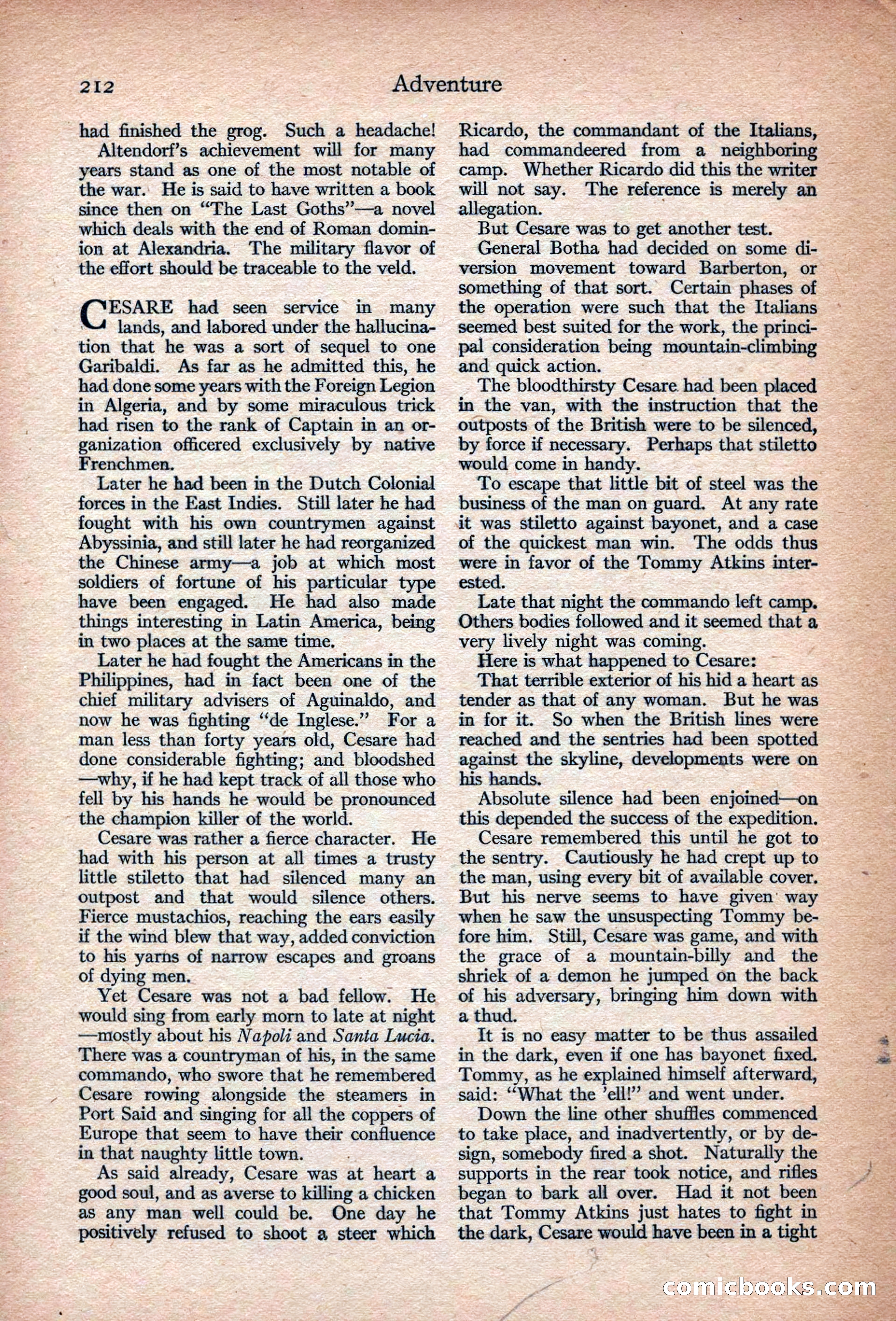 Adventure, November 1915 — page 214 of 228