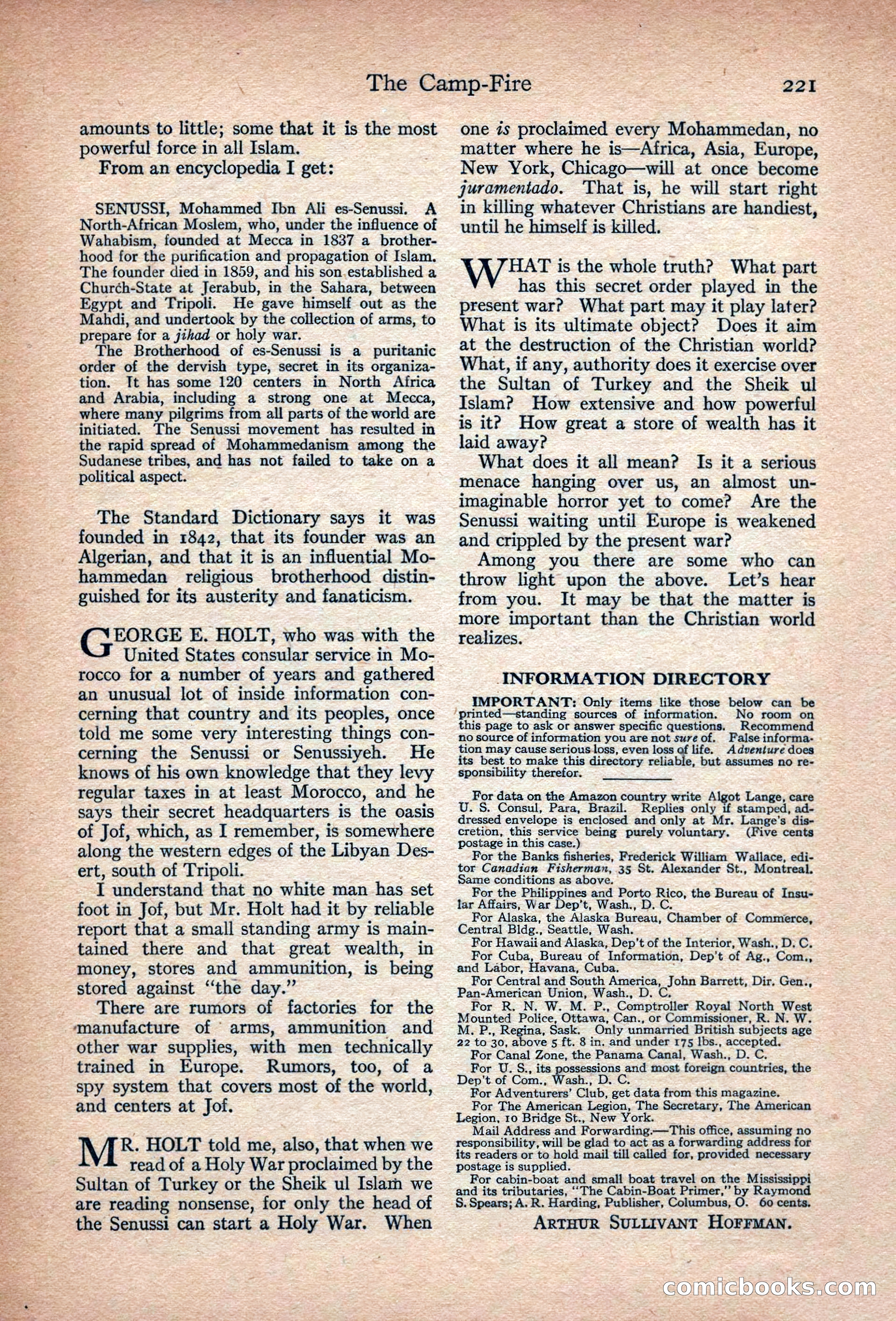 Adventure, November 1915 — page 223 of 228