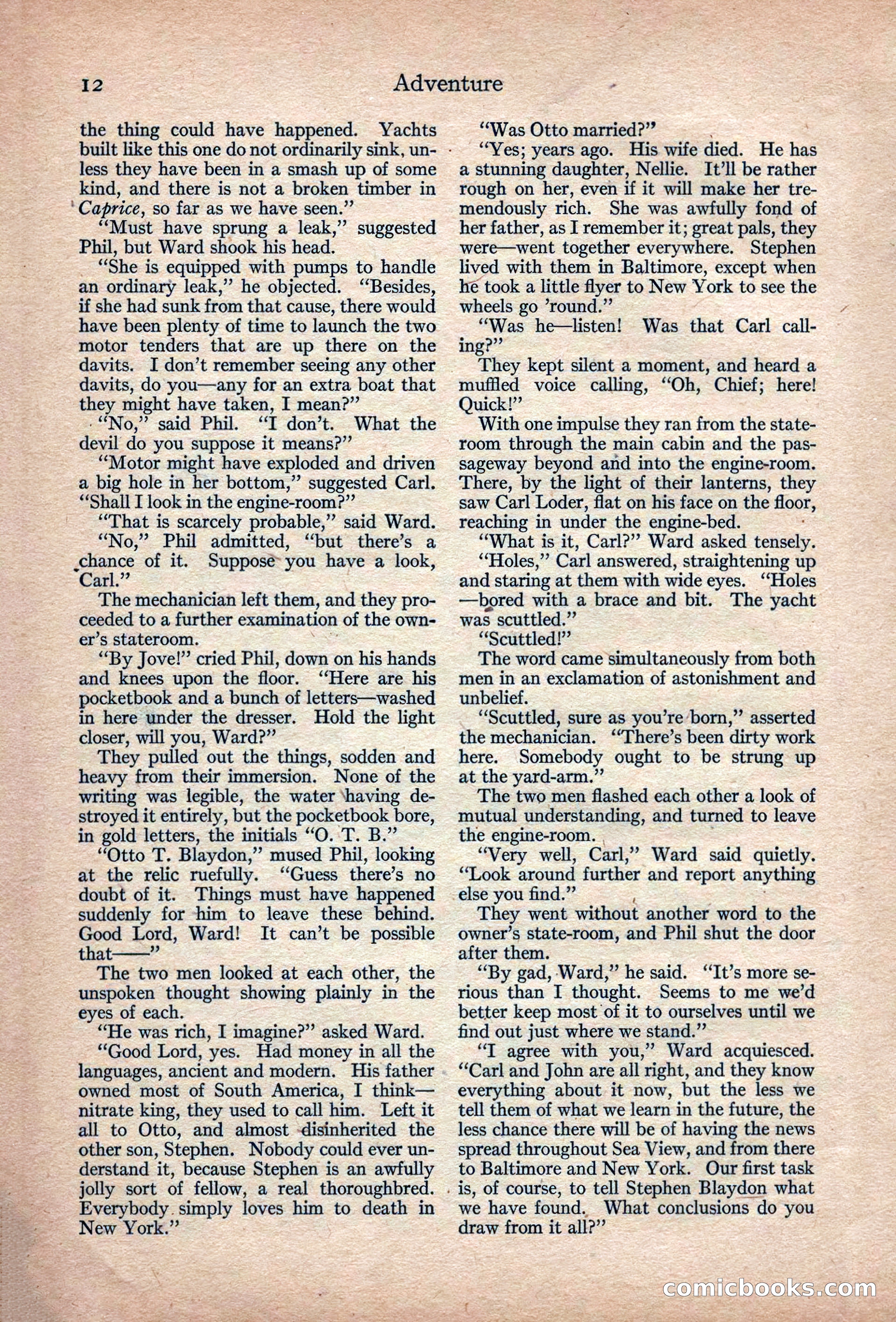 Adventure Magazine, March 1916 — page 14 of 228