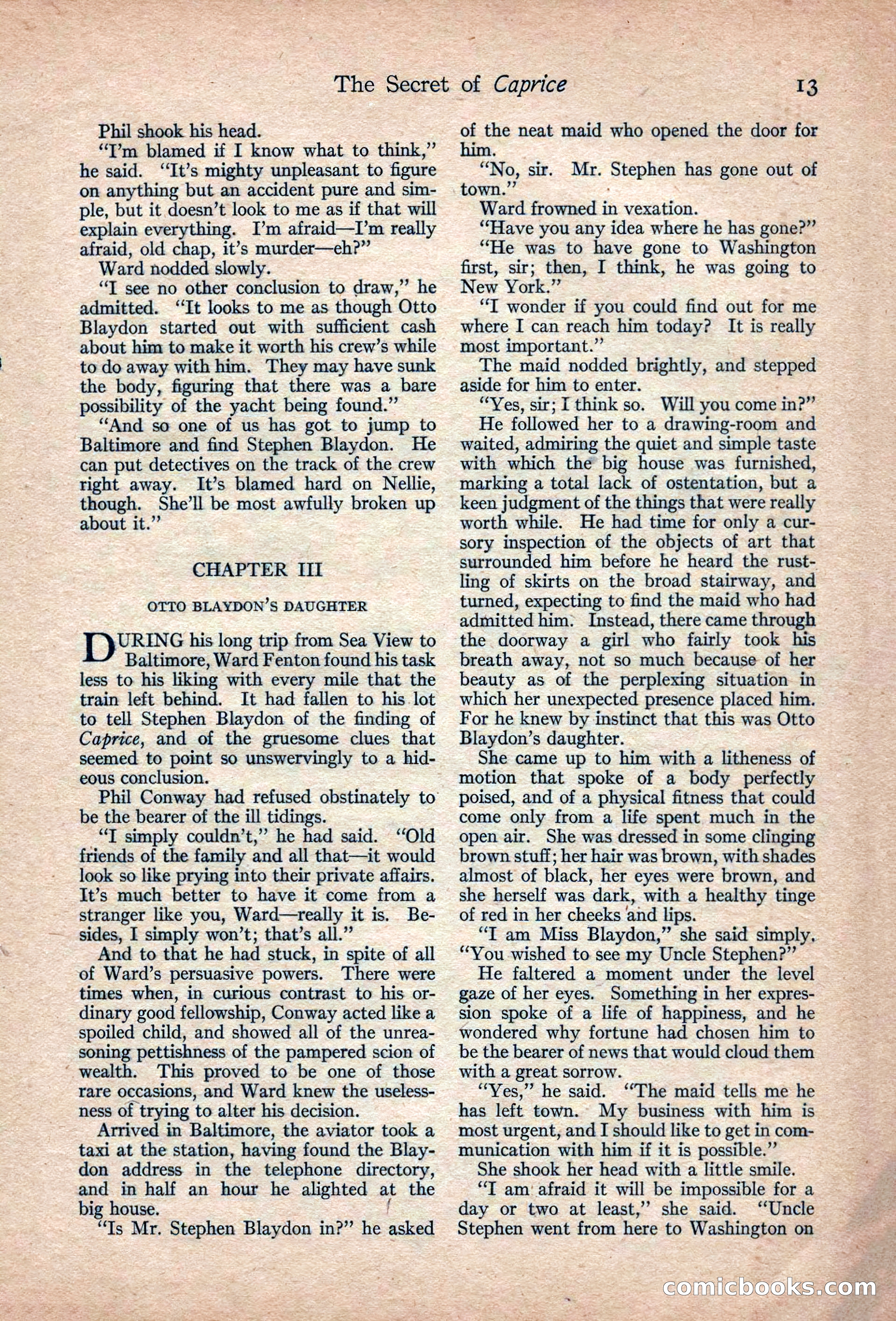 Adventure Magazine, March 1916 — page 15 of 228