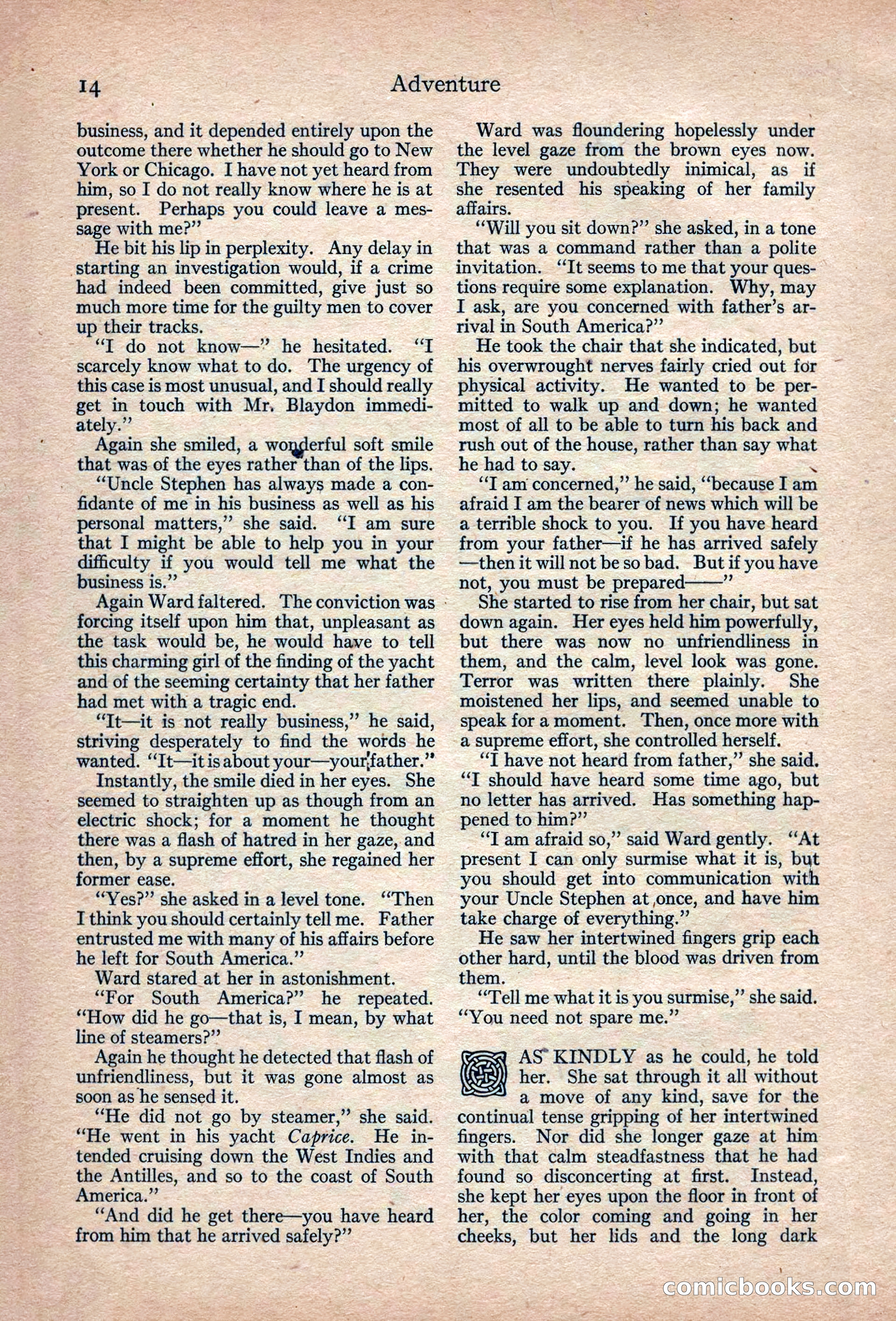 Adventure Magazine, March 1916 — page 16 of 228