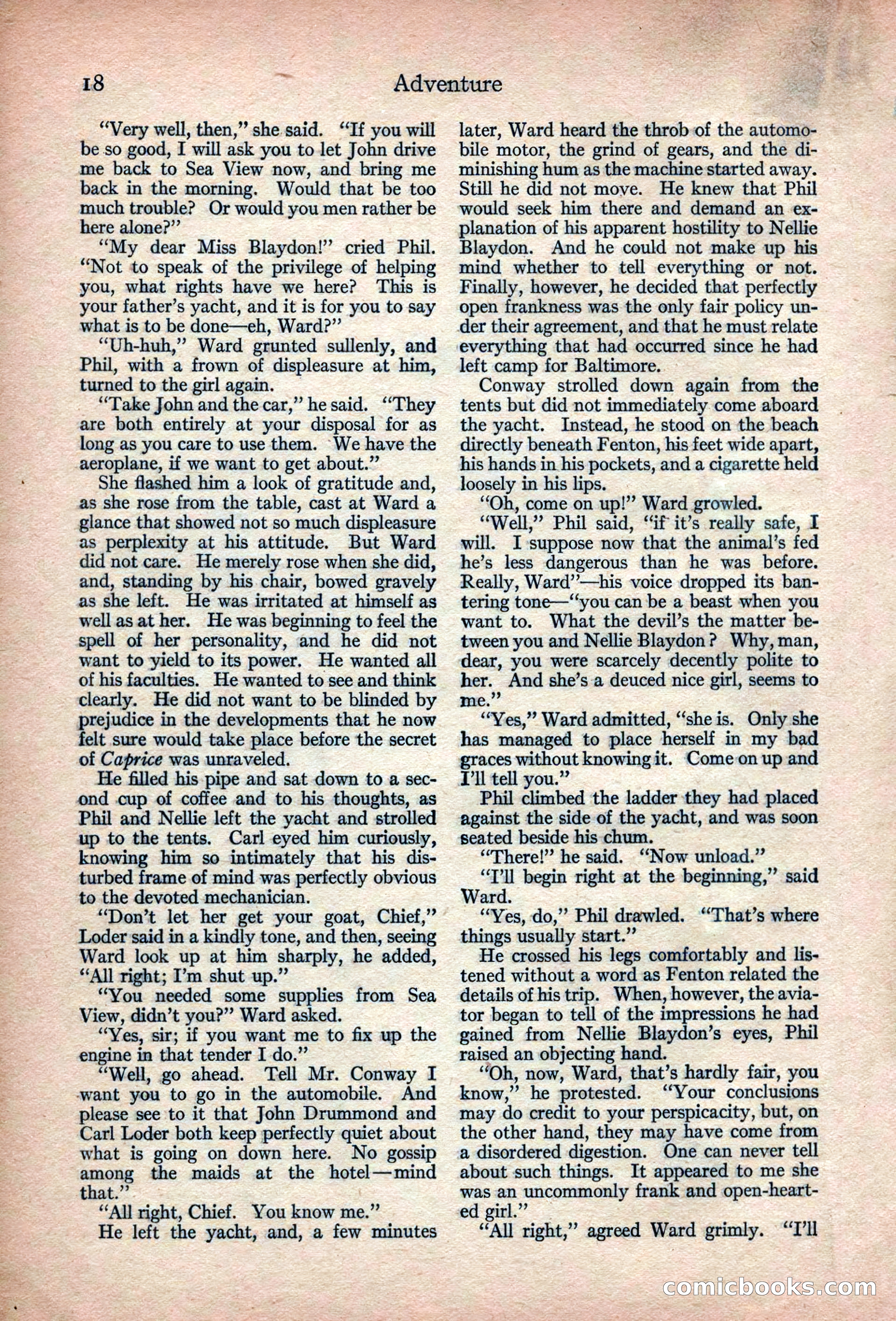 Adventure Magazine, March 1916 — page 20 of 228