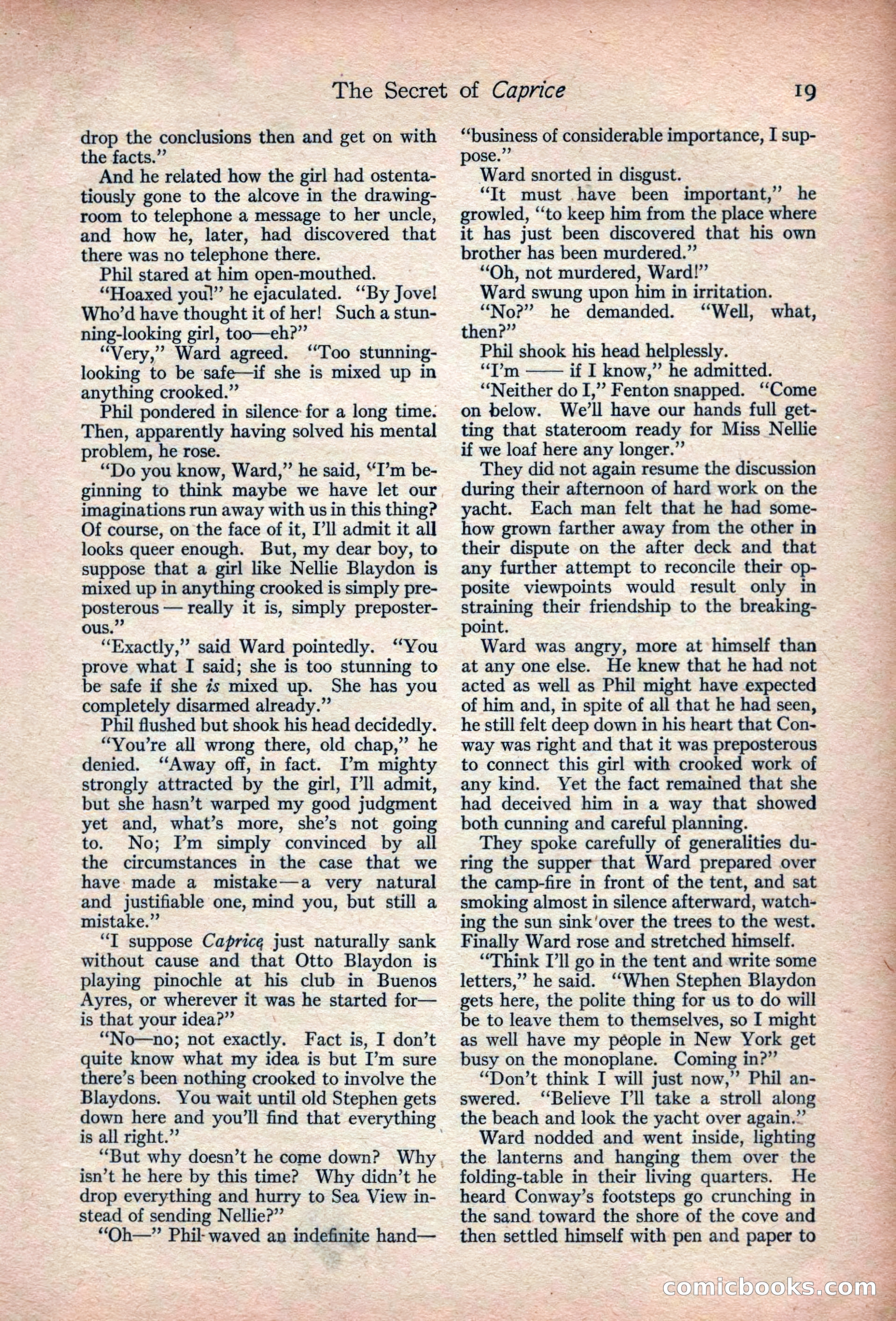 Adventure Magazine, March 1916 — page 21 of 228