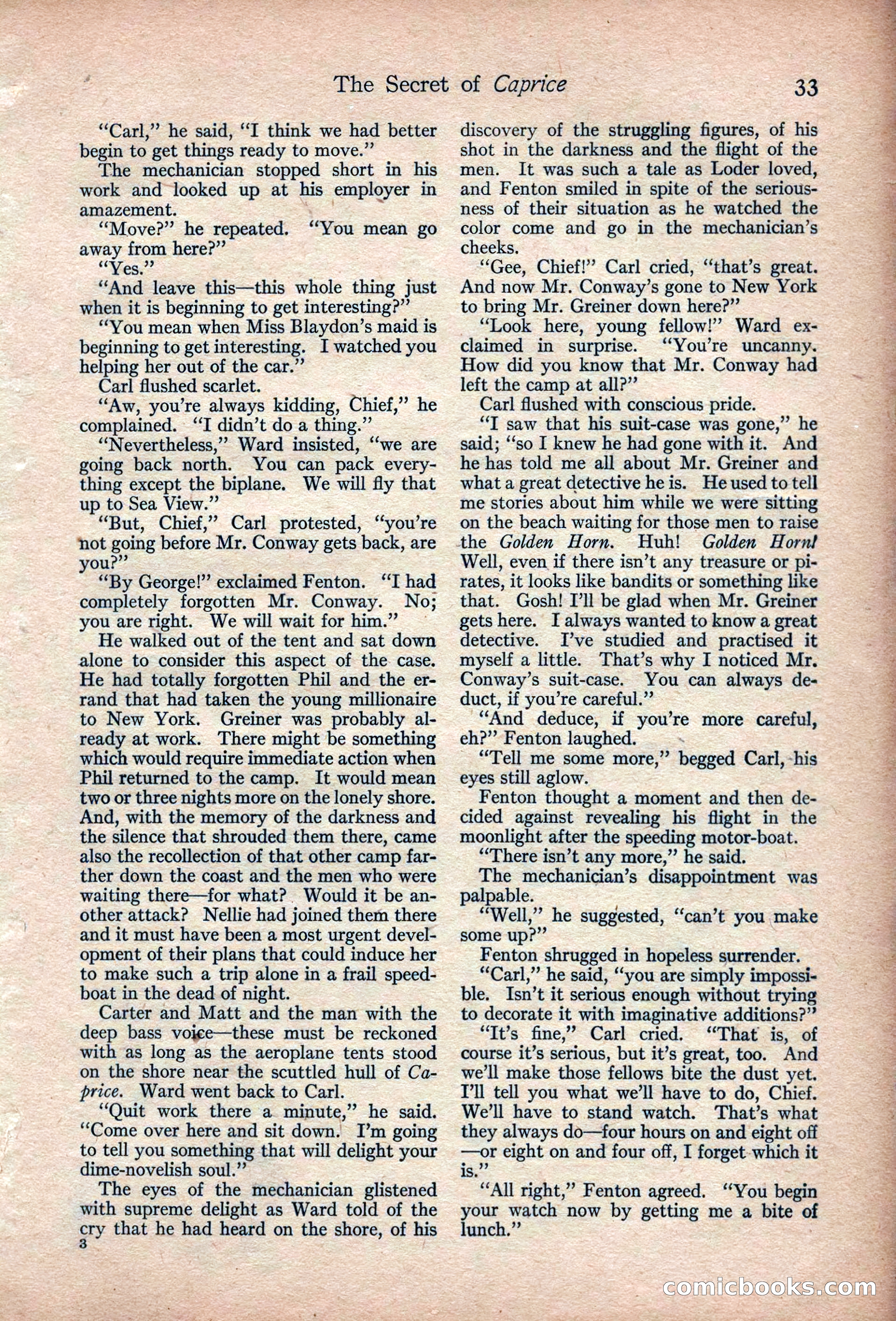 Adventure Magazine, March 1916 — page 35 of 228