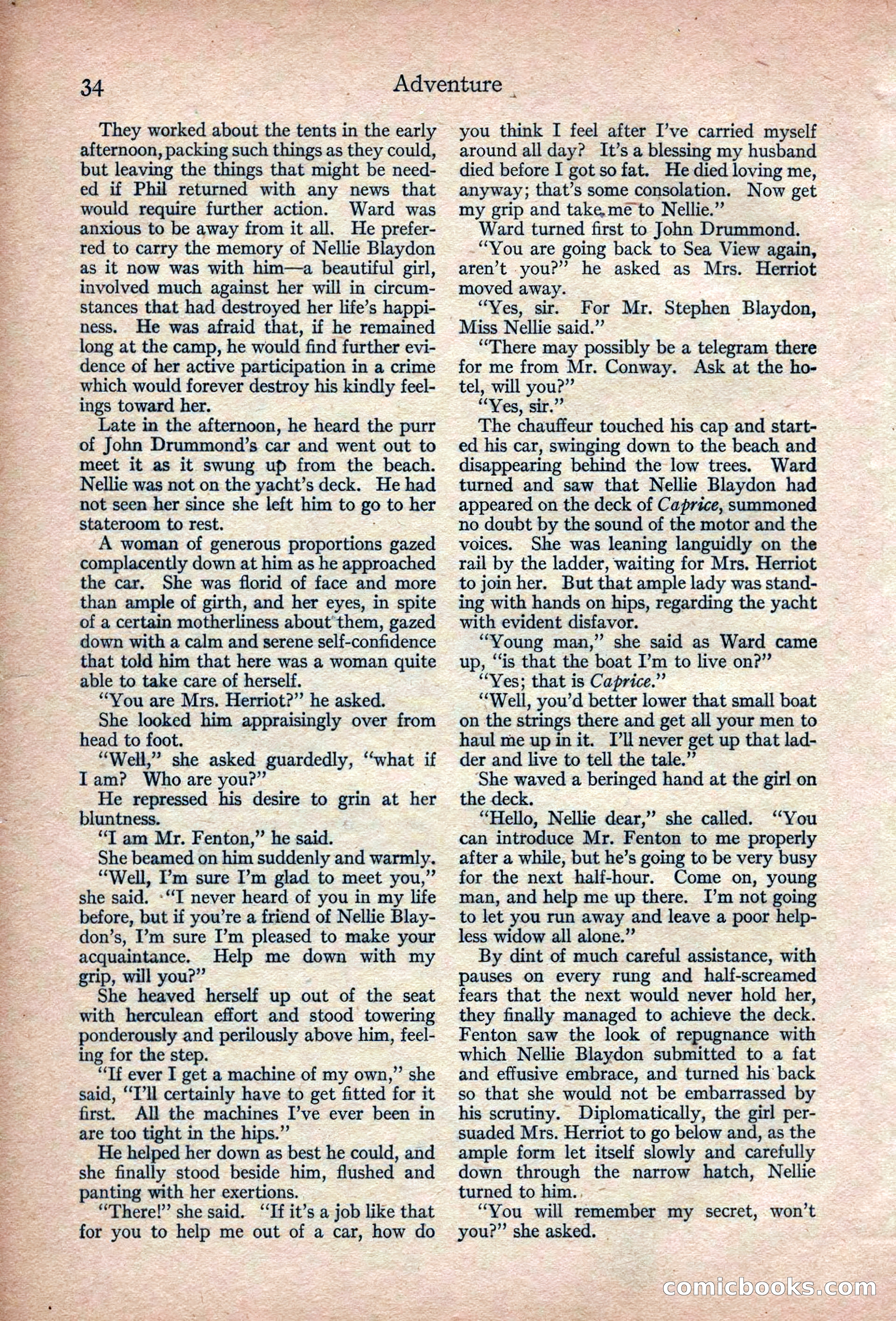 Adventure Magazine, March 1916 — page 36 of 228