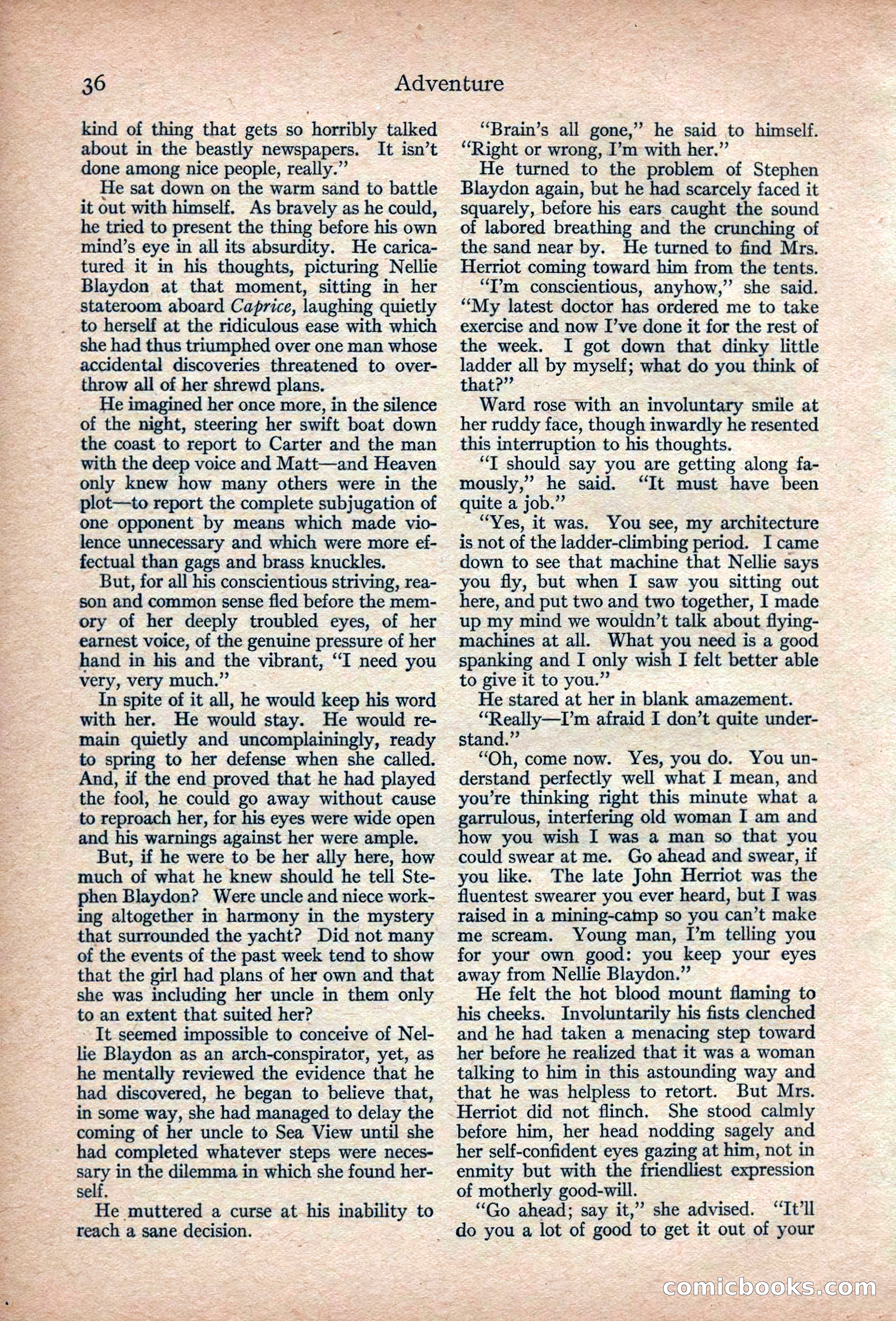 Adventure Magazine, March 1916 — page 38 of 228